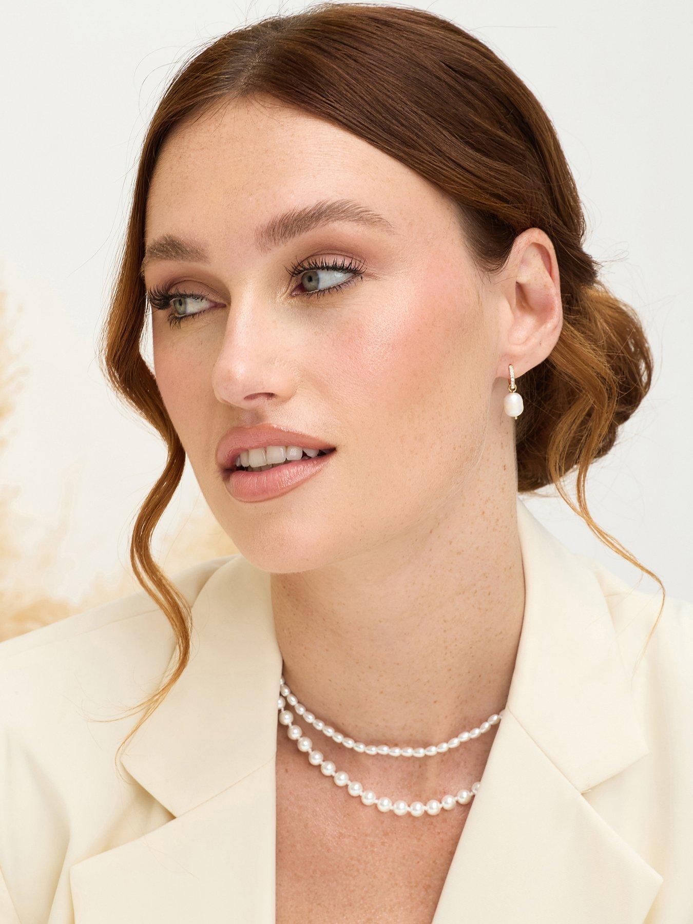 Jon Richard Pearl Necklace White