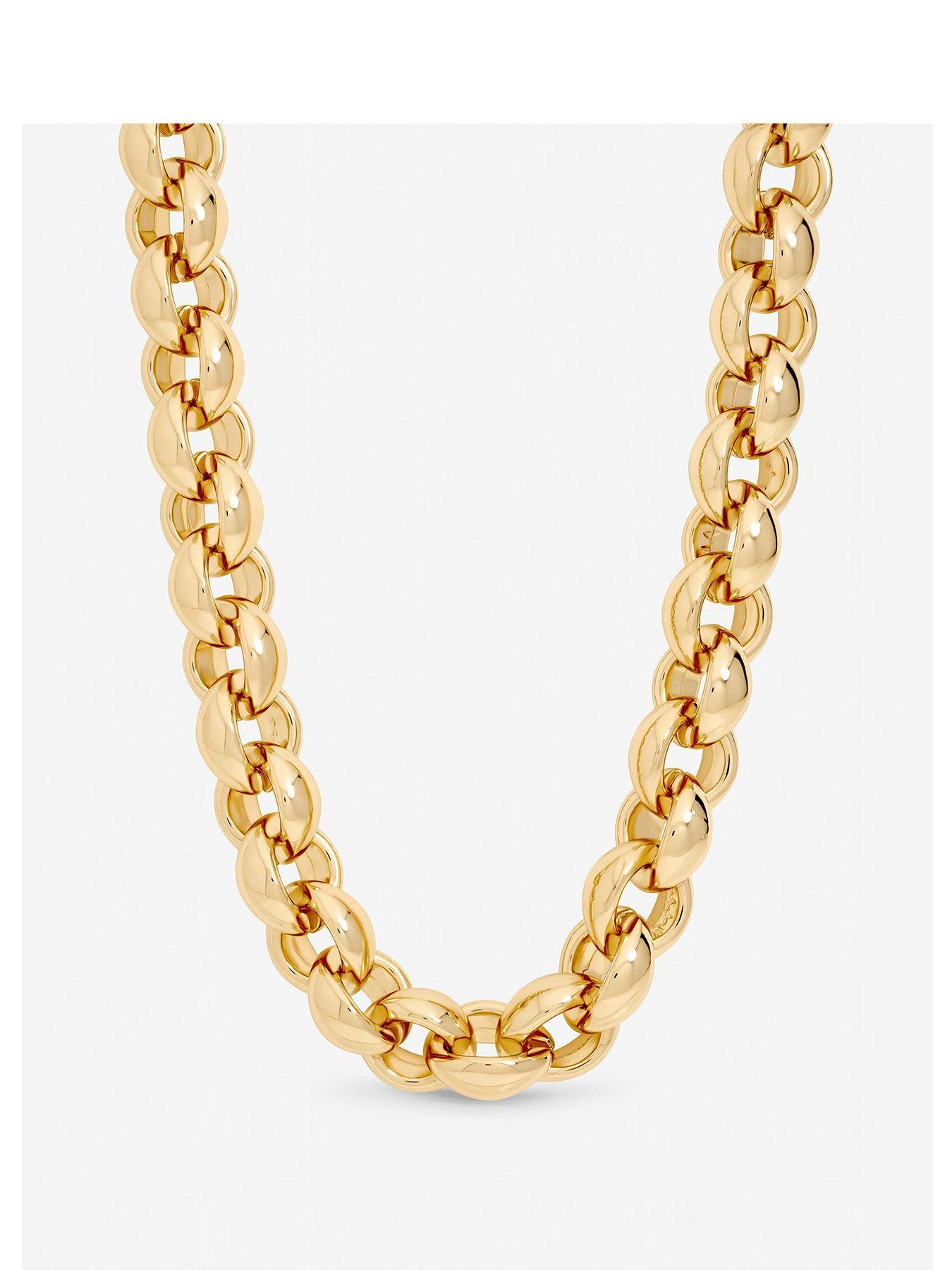 Mood Gold Plated Statement Chain Necklace