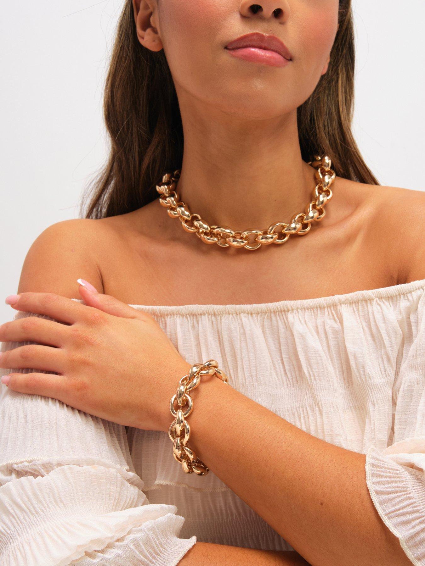  image of mood-gold-plated-statement-chain-necklace