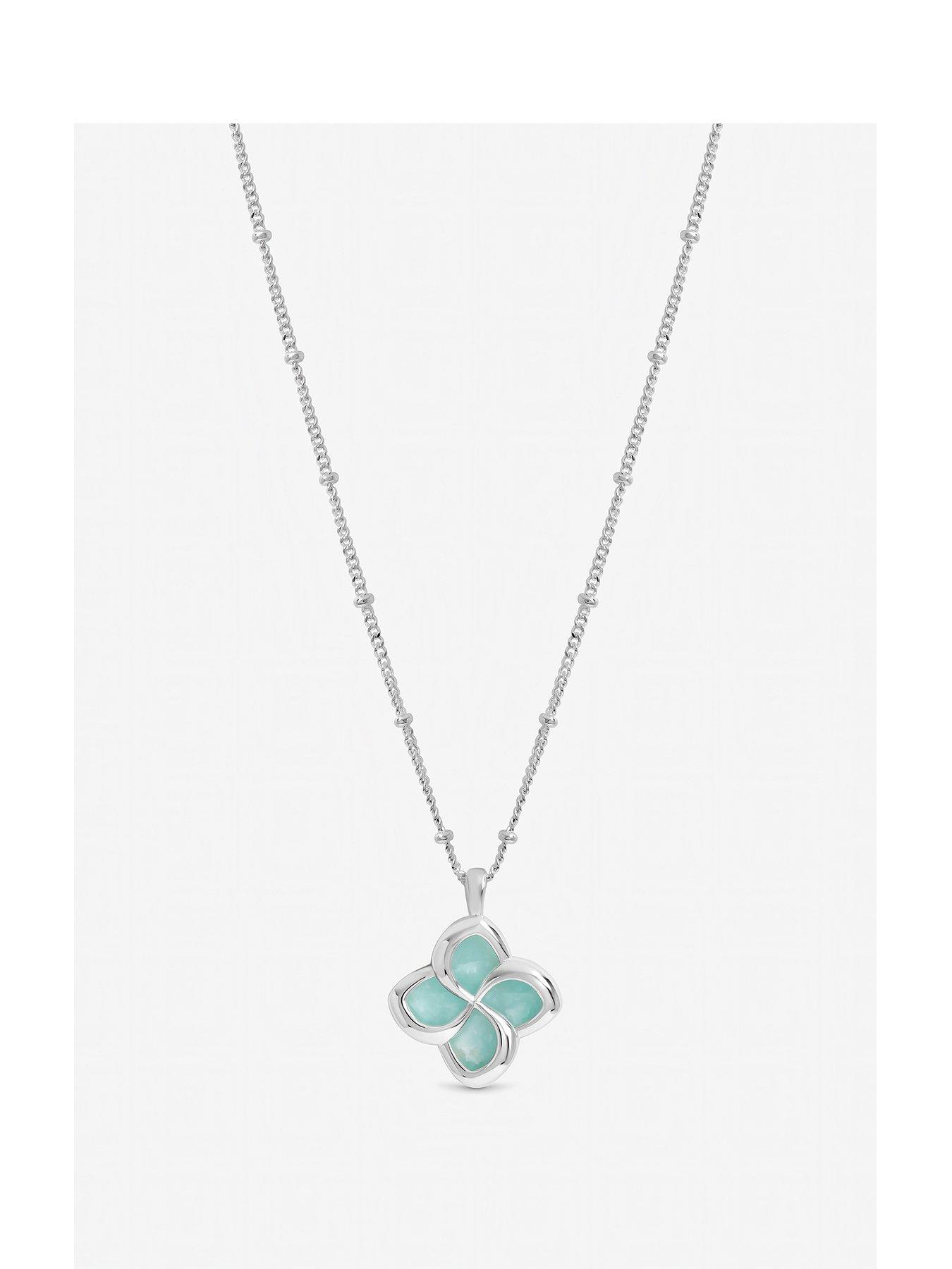 Image 1 of 4 of Inicio Turquoise Clover Pendant - Gift Pouch