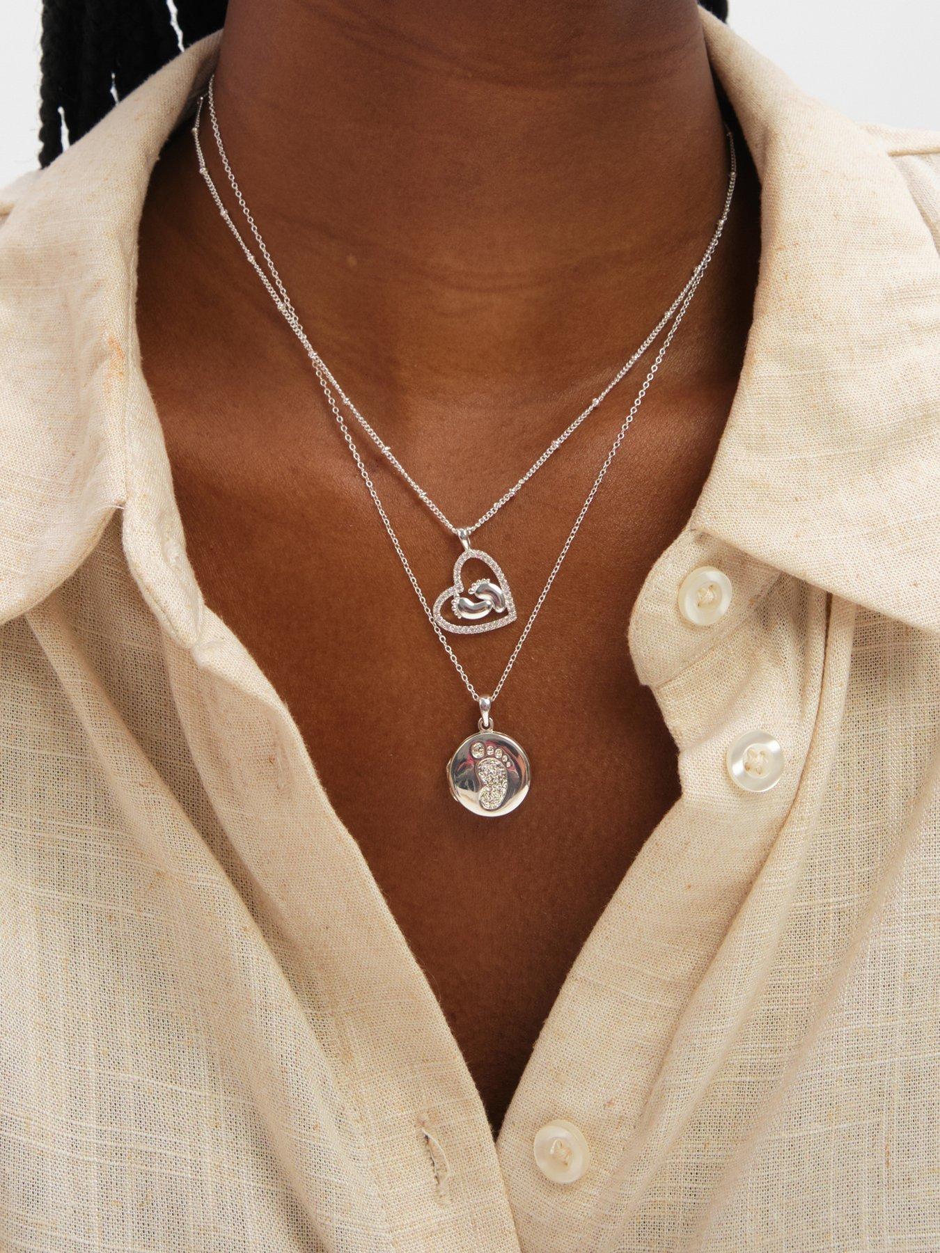 Image 2 of 3 of Inicio Sterling Silver New Baby Locket - Gift Pouch