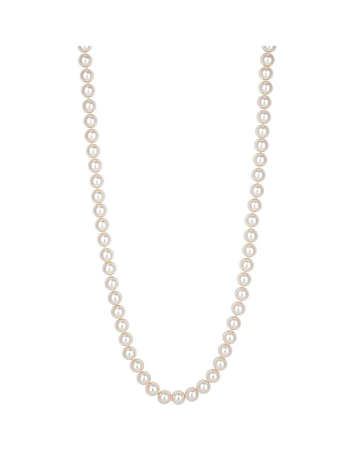 Image 1 of 1 of Jon Richard Knotted Cream Pearl Necklace