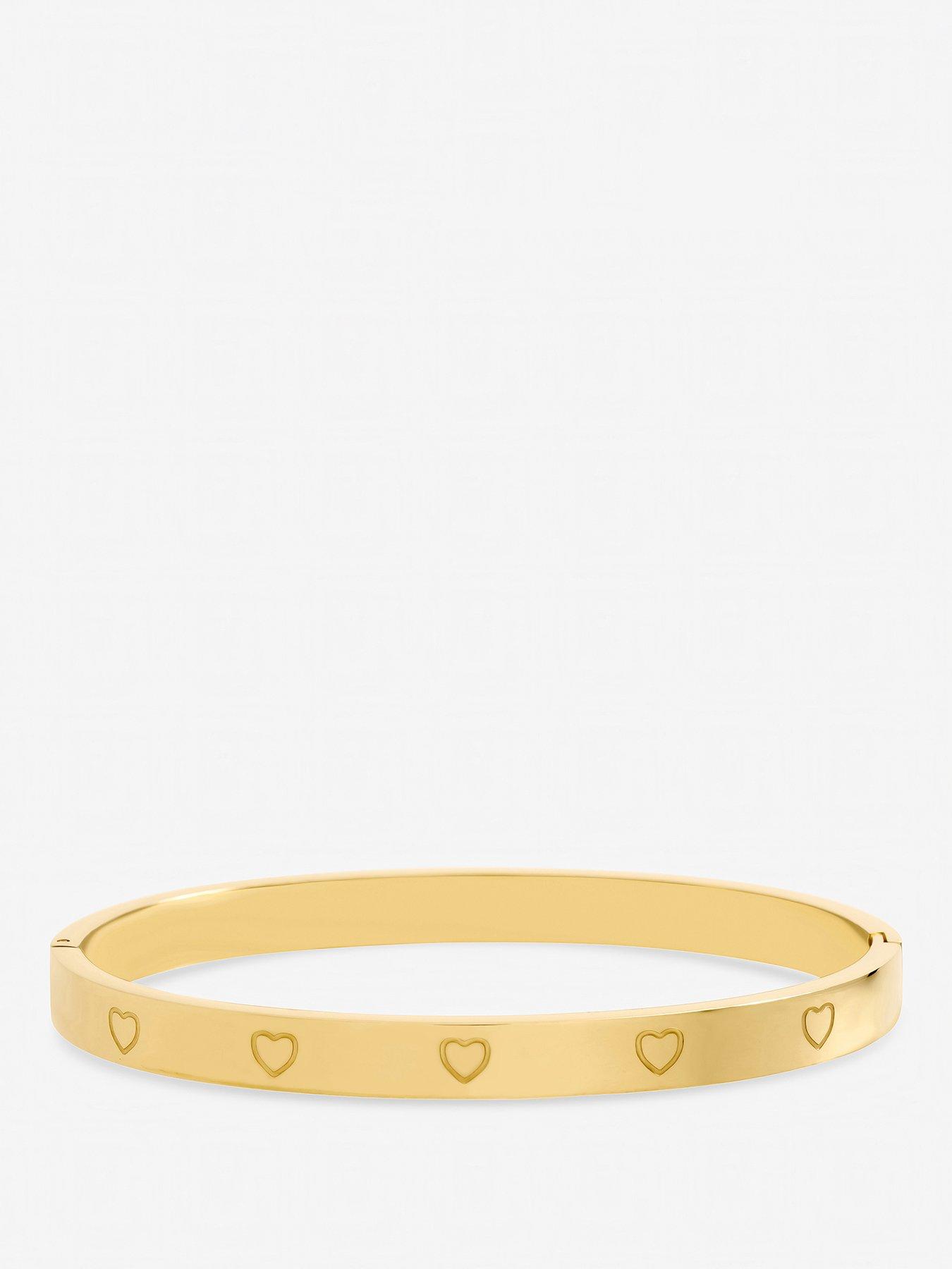 Image 1 of 3 of Jon Richard Gold Plated Waterproof Heart Bangle