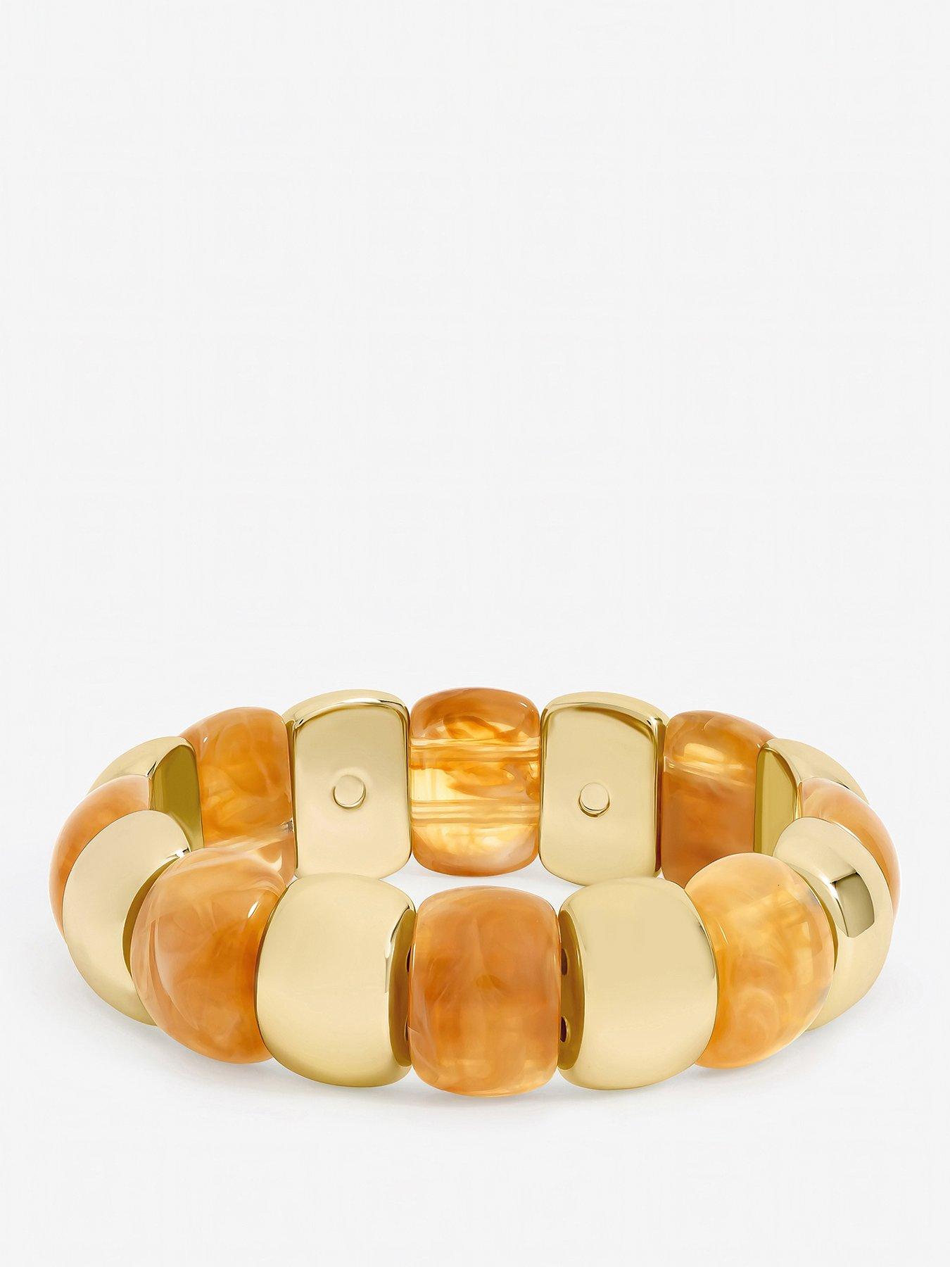 Image 1 of 3 of Mood Gold Plated and Resin Stretch Bracelet
