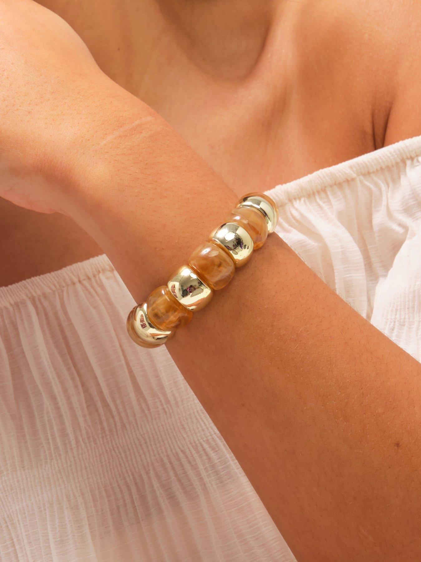 Image 2 of 3 of Mood Gold Plated and Resin Stretch Bracelet