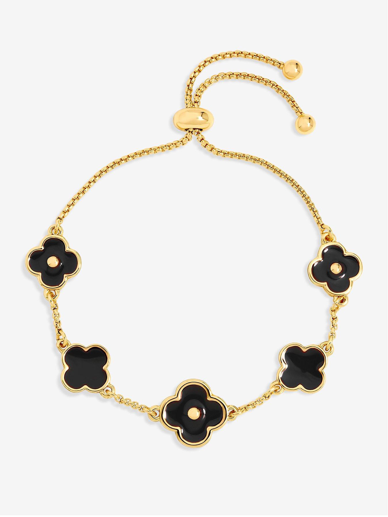 Mood Jet Clover Multi Row Bracelet