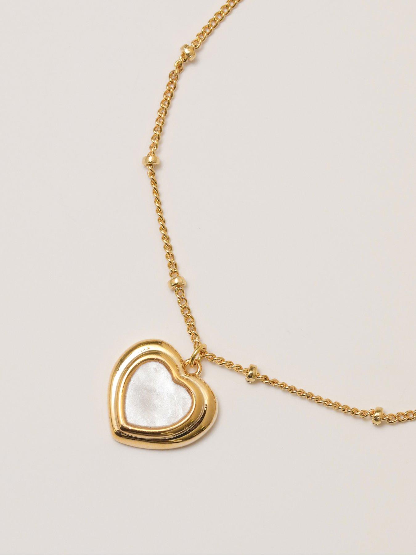 Image 3 of 5 of Inicio Gold Plated Mother of Pearl Heart Bracelet - Gift Pouch