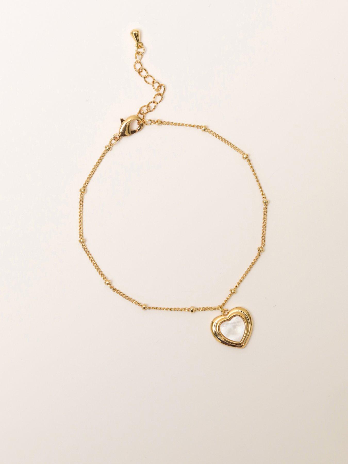 Image 4 of 5 of Inicio Gold Plated Mother of Pearl Heart Bracelet - Gift Pouch