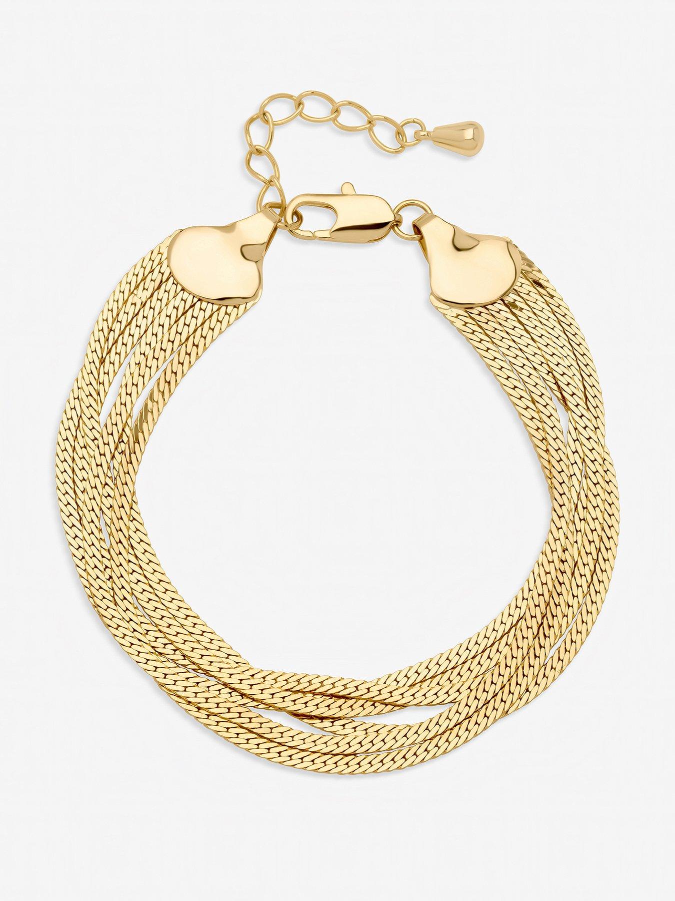 Image 1 of 1 of Inicio Gold Plated Multi Layered Bracelet - Gift Pouch