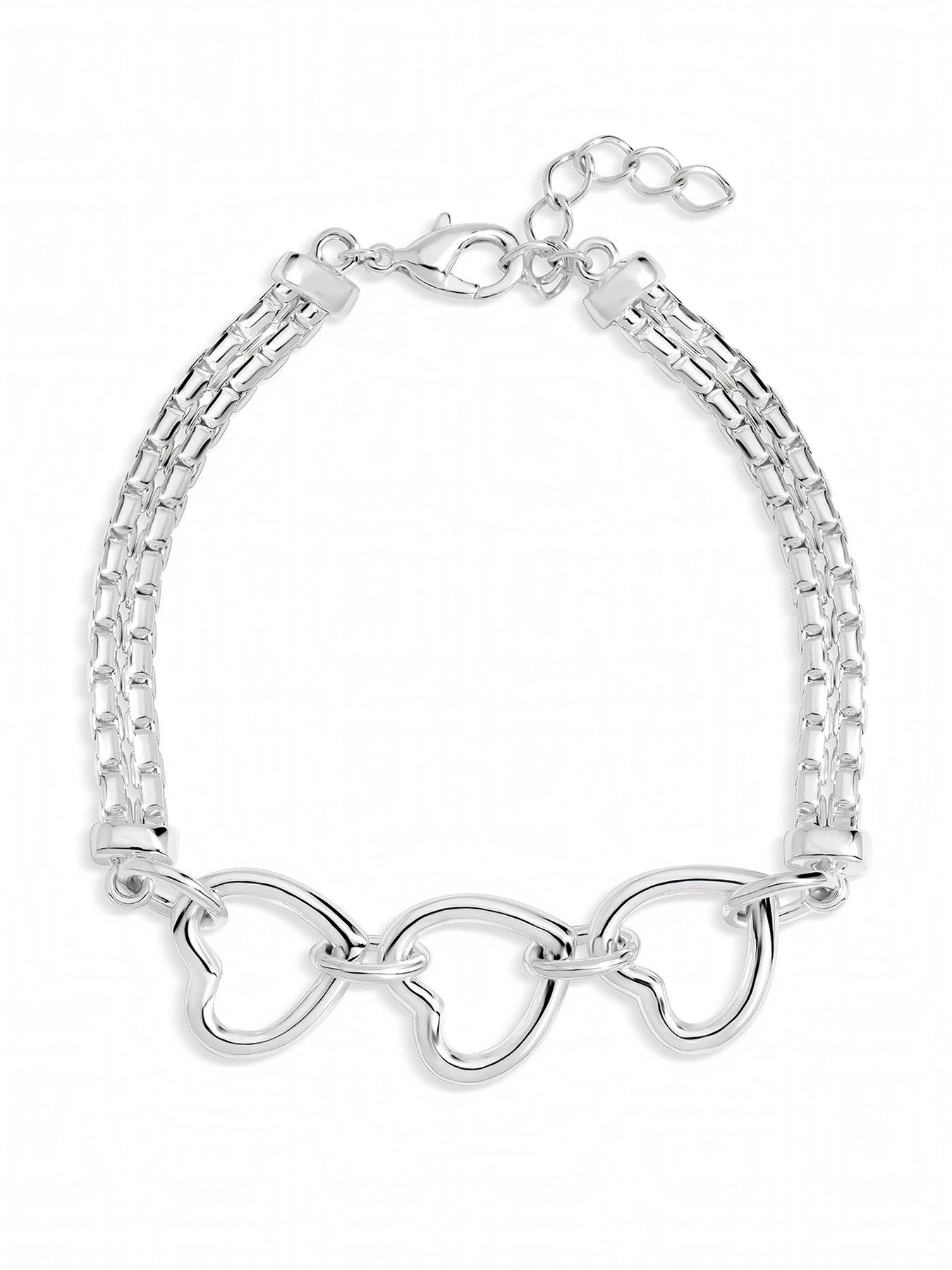 Image 1 of 1 of Inicio Interlink Heart Bracelet - Gift Pouch