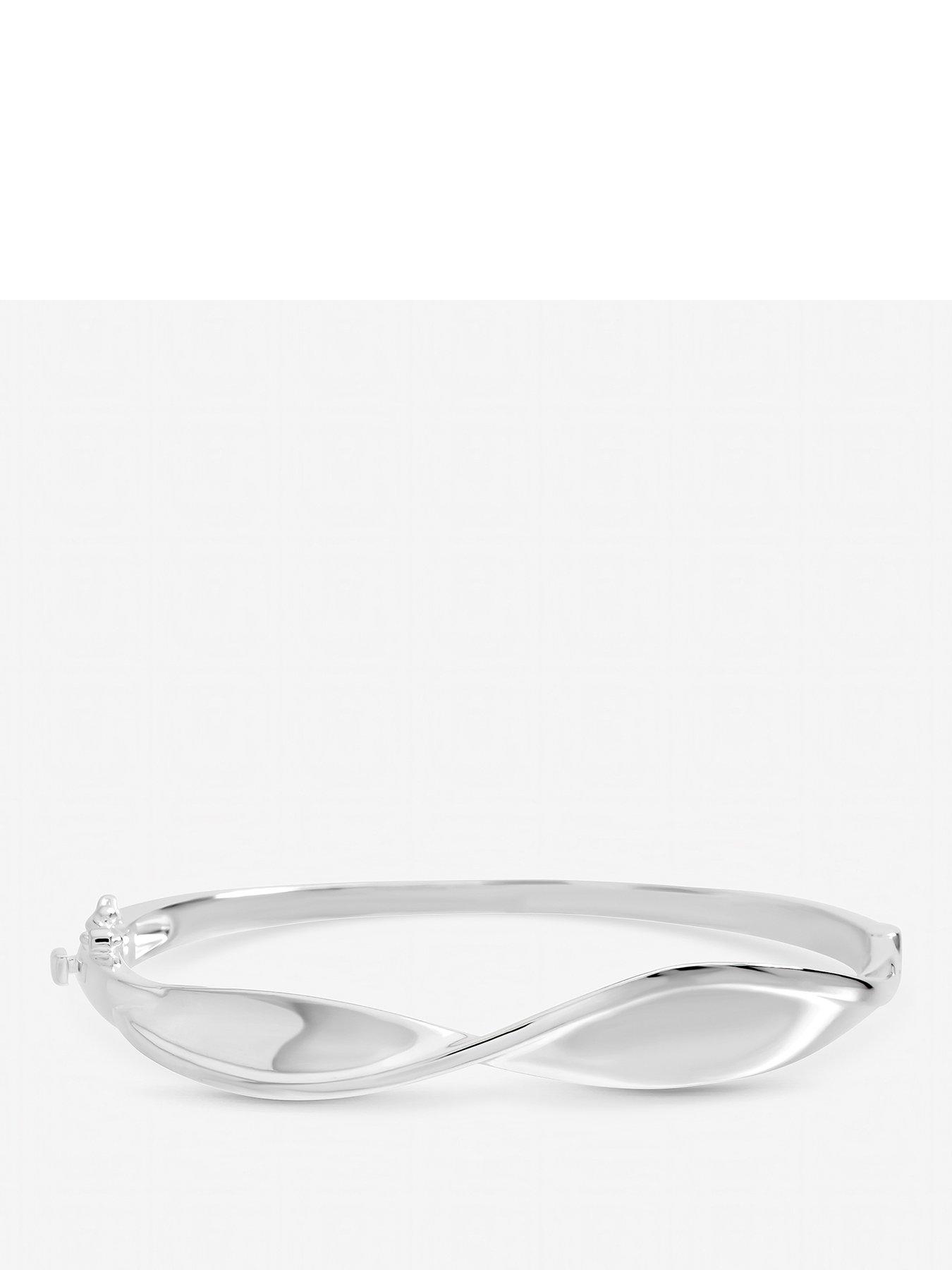 front image of inicio-polished-wave-bangle-gift-pouch