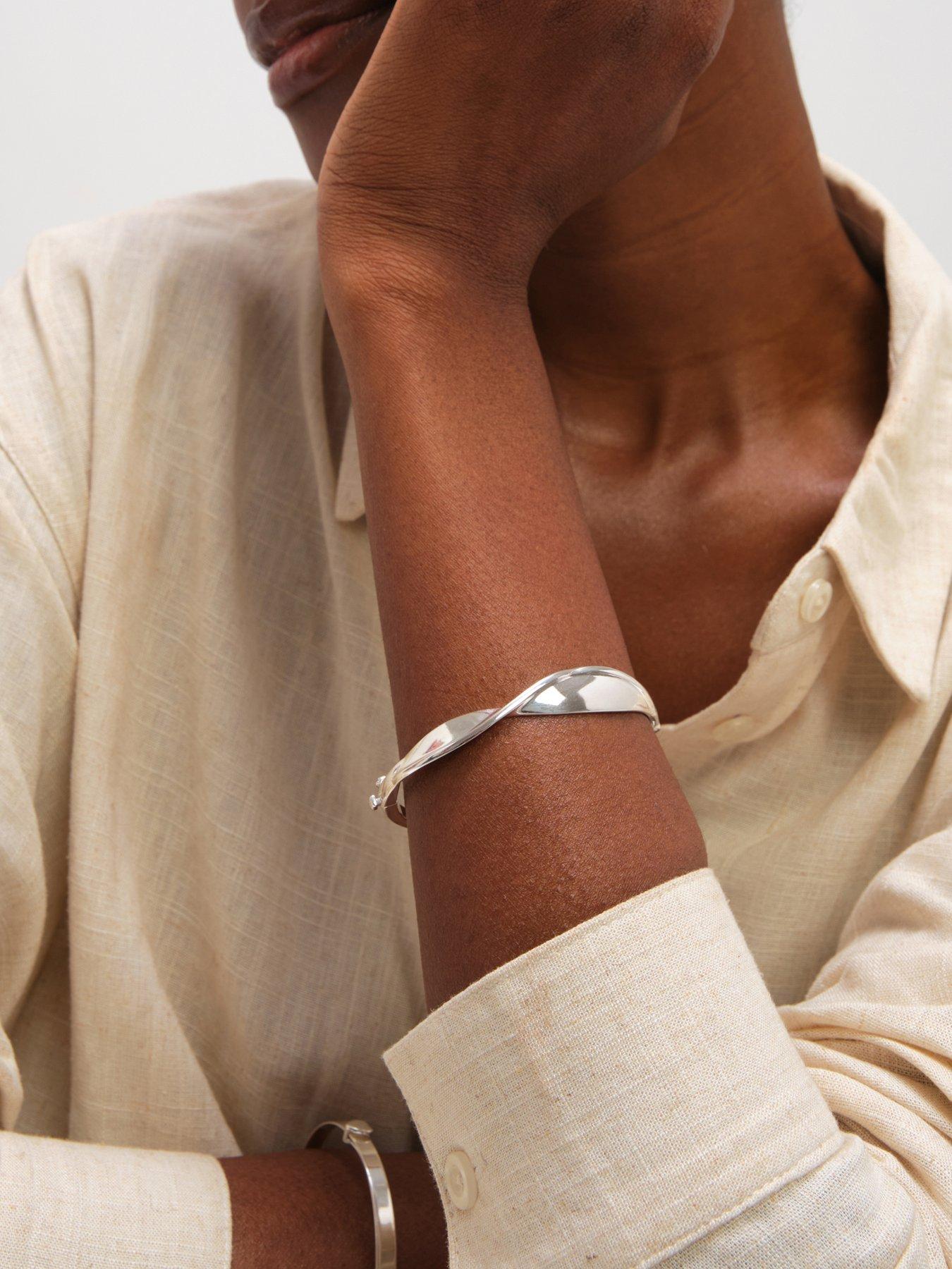  image of inicio-polished-wave-bangle-gift-pouch