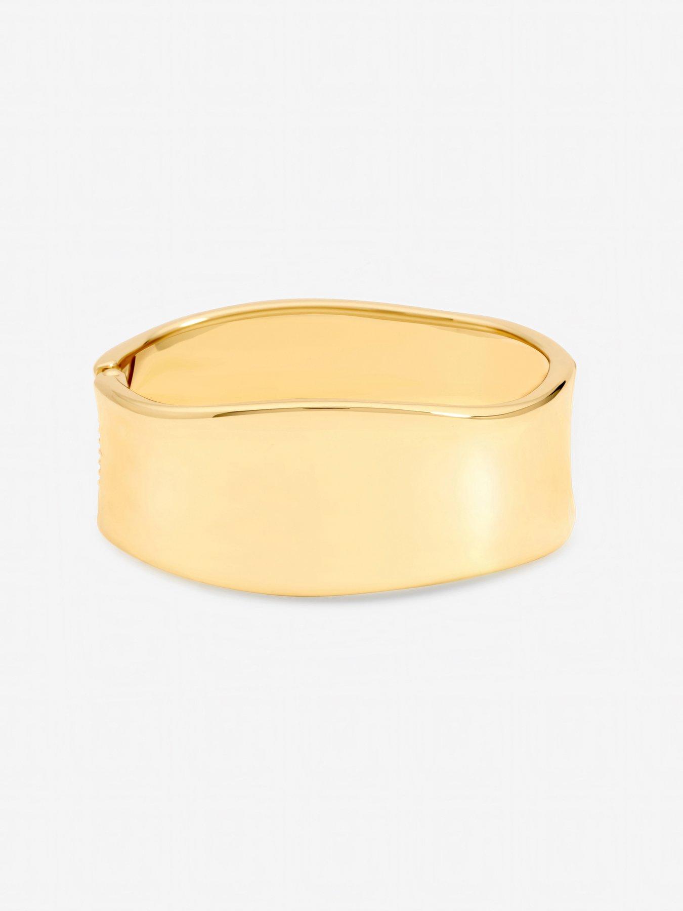  image of jon-richard-gold-plated-large-curve-cuff