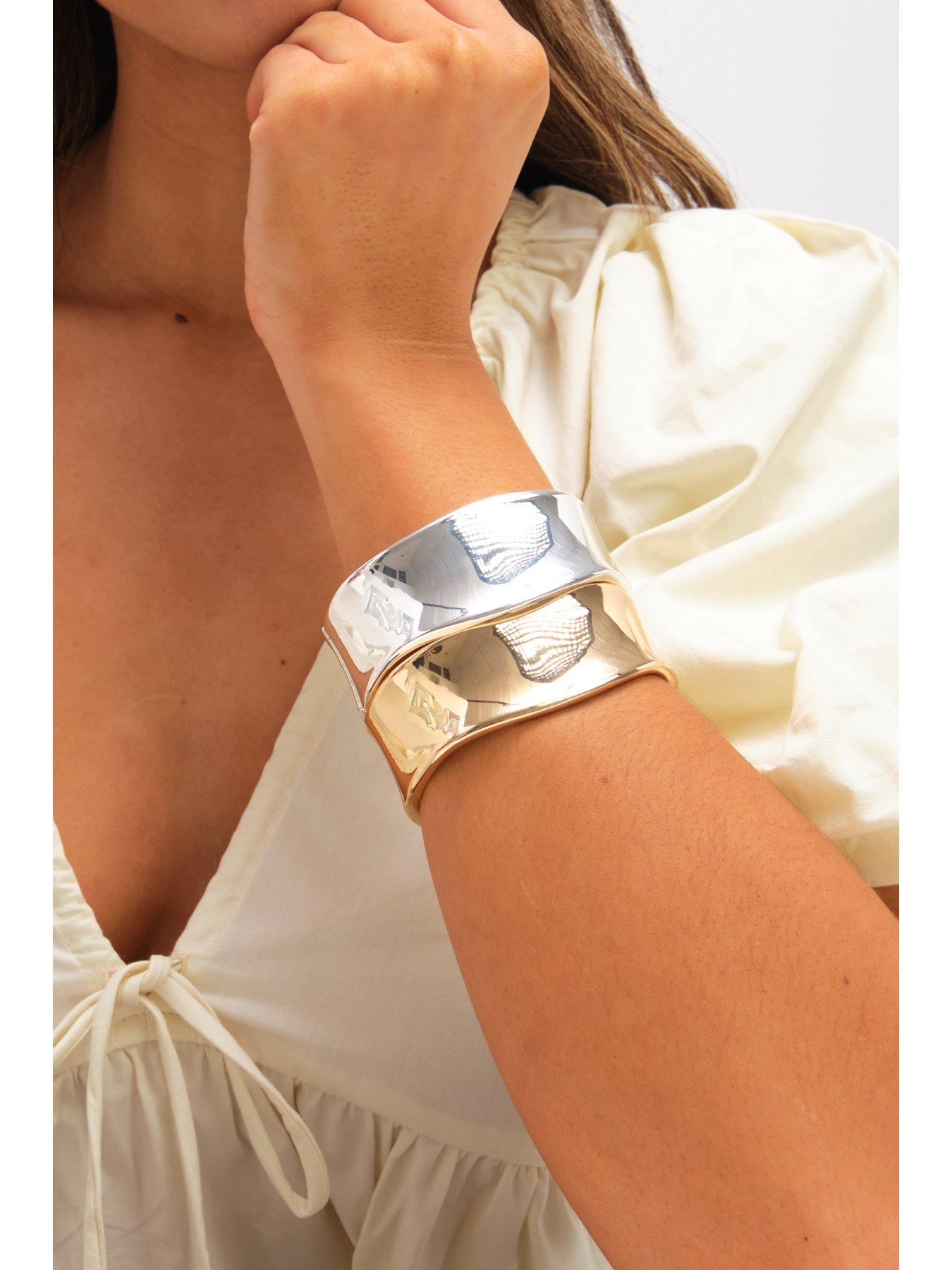 Image 3 of 3 of Jon Richard Gold Plated Large Curve Cuff