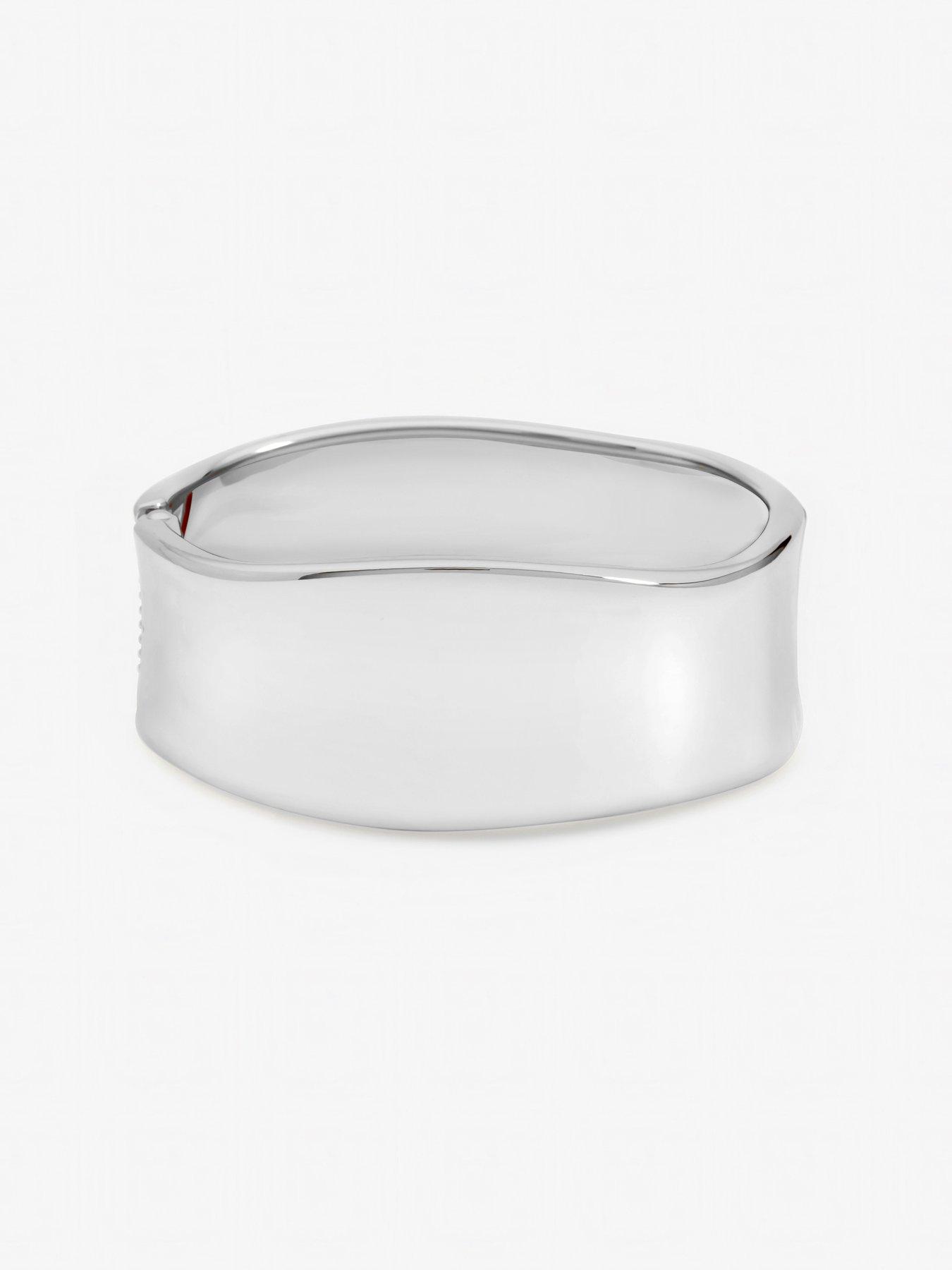  image of jon-richard-silver-plated-large-curve-cuff