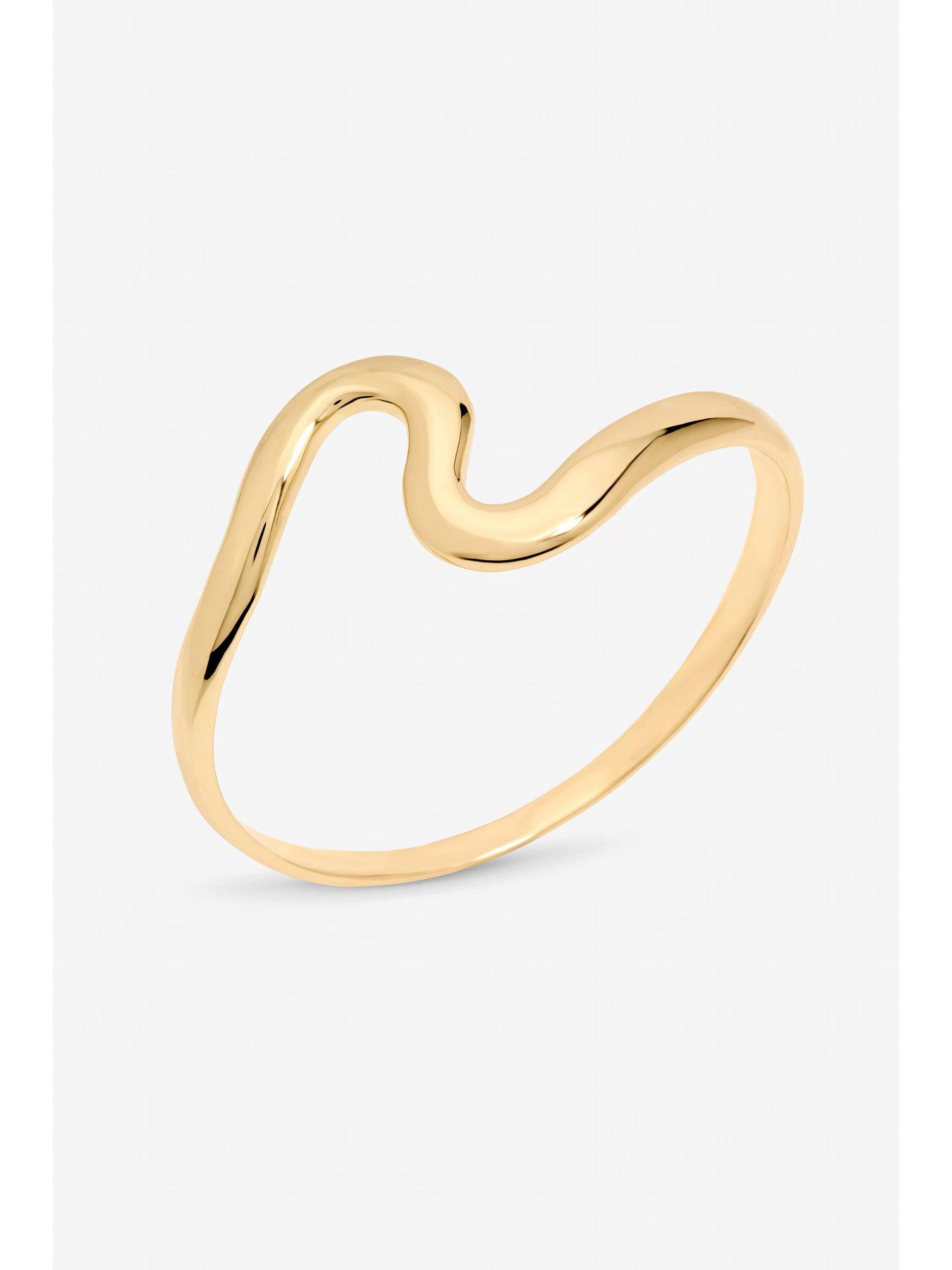  image of jon-richard-gold-plated-polished-swirl-bangle