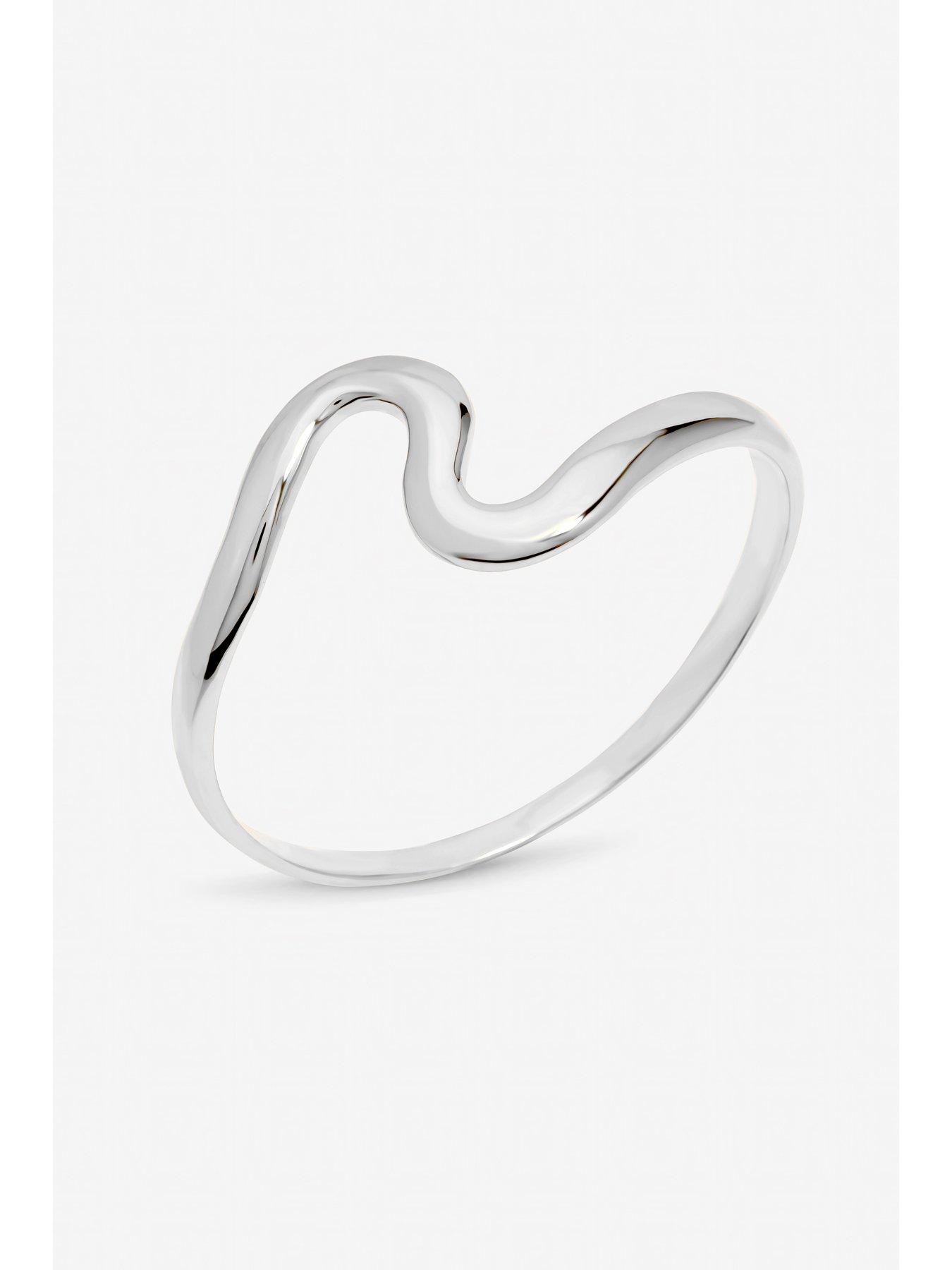  image of jon-richard-silver-plated-polished-swirl-bangle