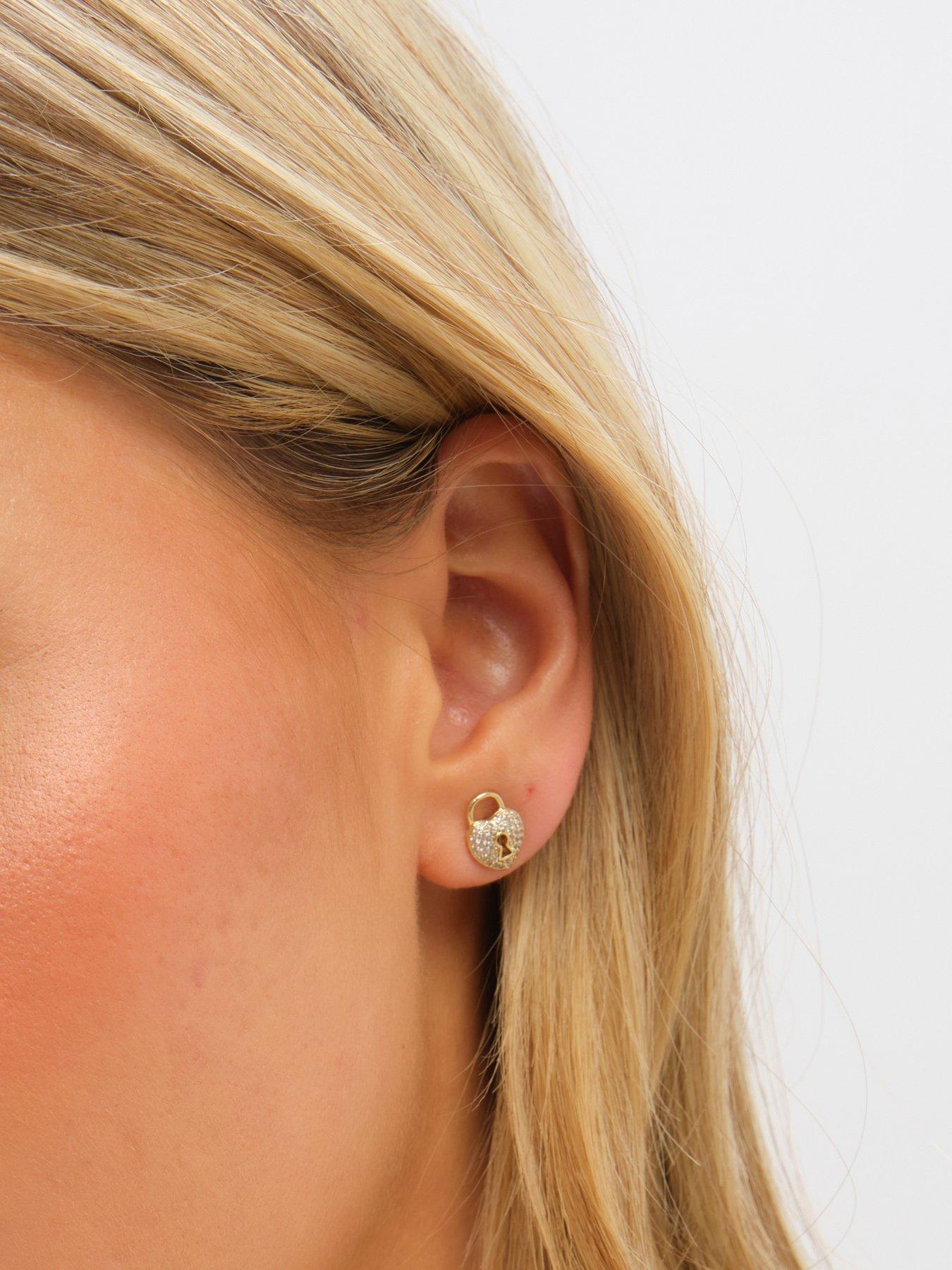  image of inicio-gold-plated-padlock-heart-set-gift-box