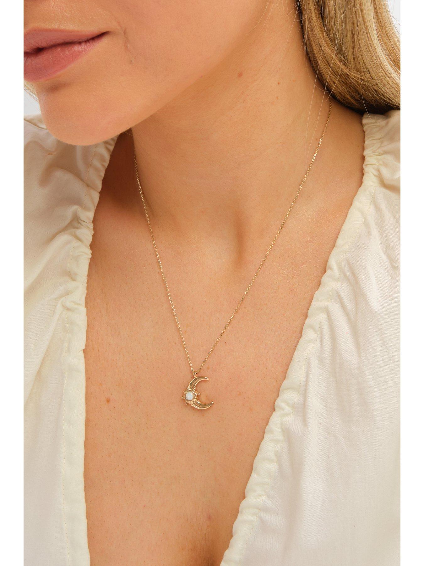  image of inicio-gold-plated-and-opal-moon-set-gift-box