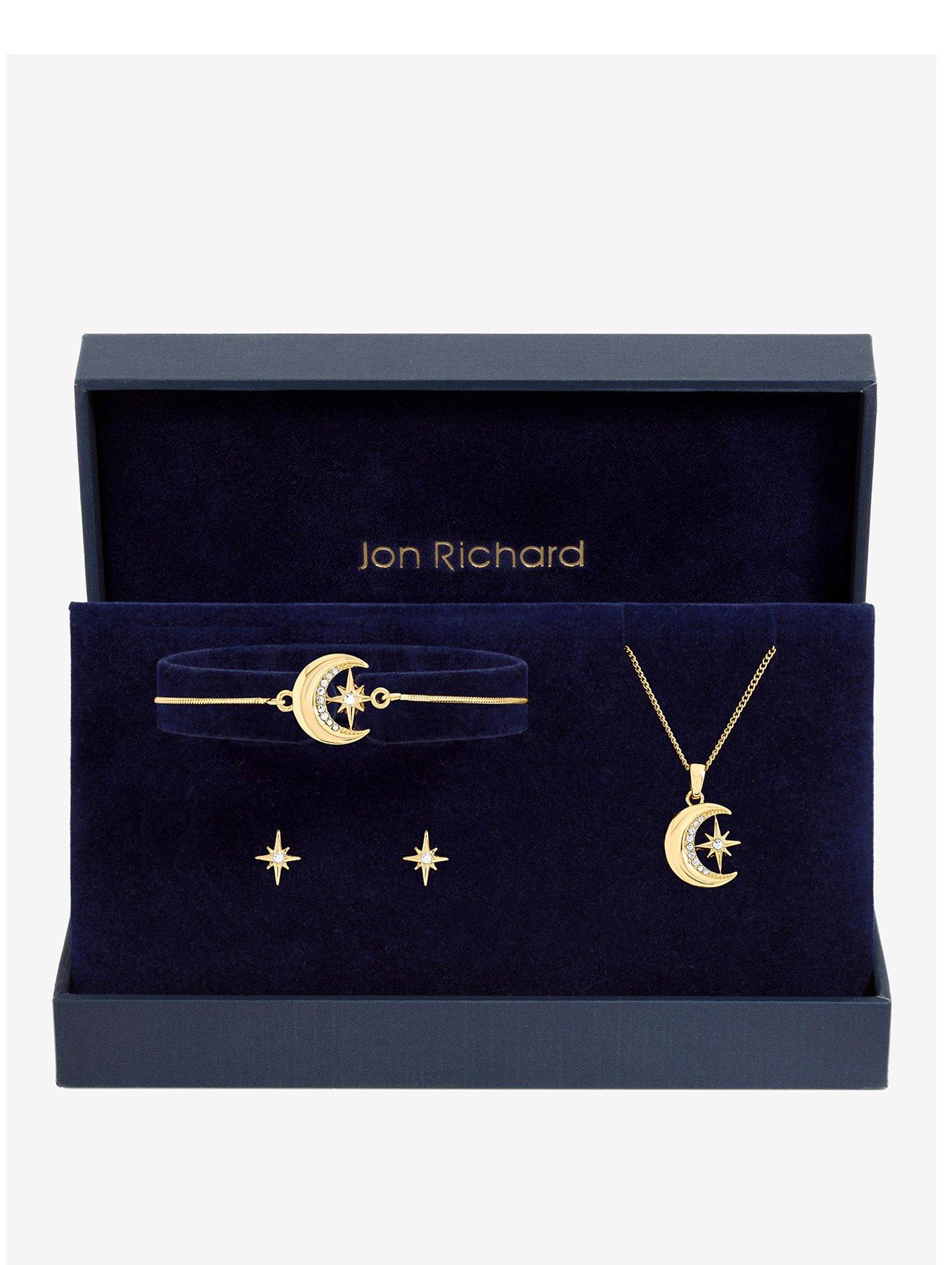 Jon Richard Jon Richard Gold Plated Crystal and Moon Trio Set - Gift Box