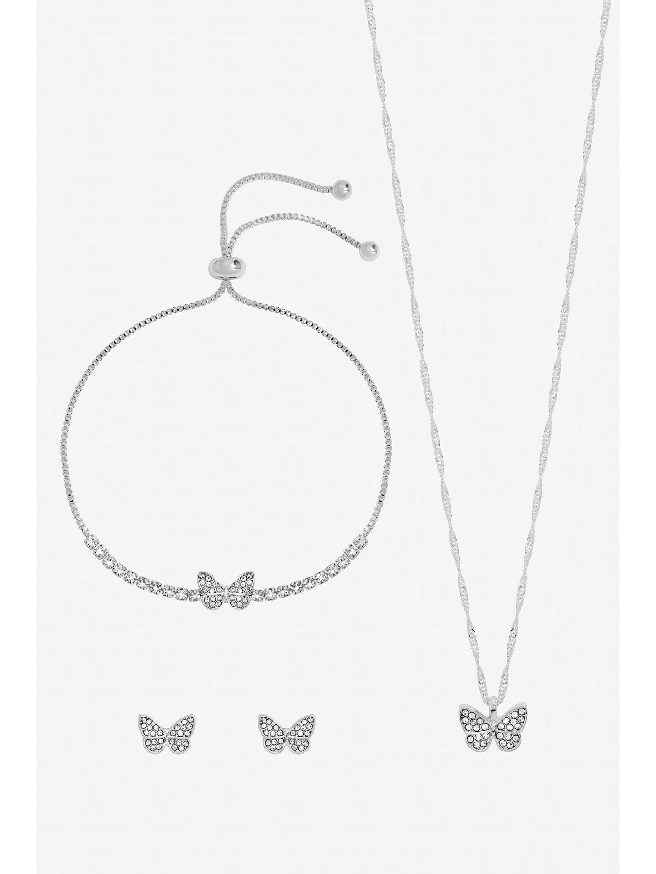  image of jon-richard-silver-crystal-butterfly-trio-set-gift-box