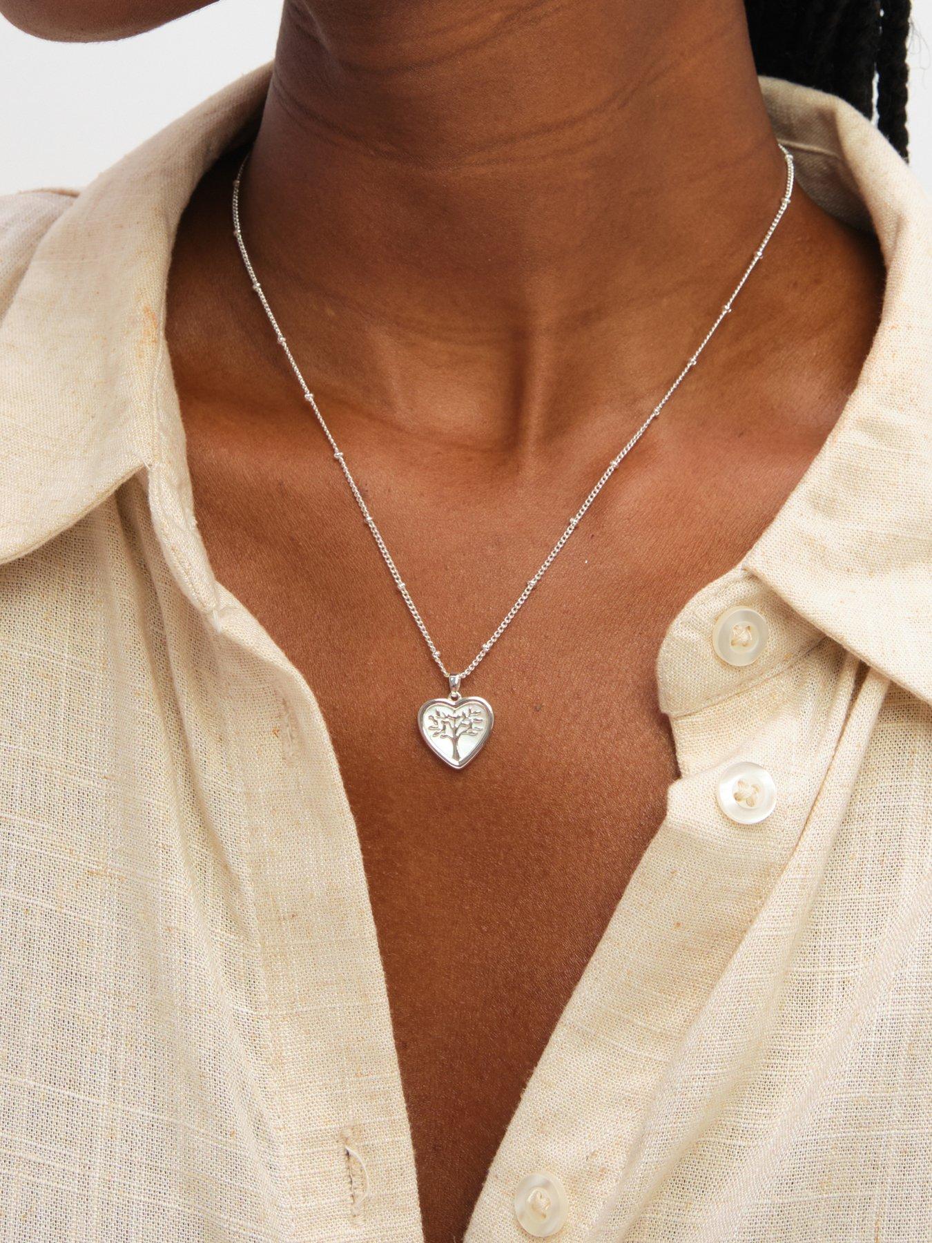 Image 4 of 5 of Inicio Mother of Pearl Tree Of Love Heart Set - Gift Box