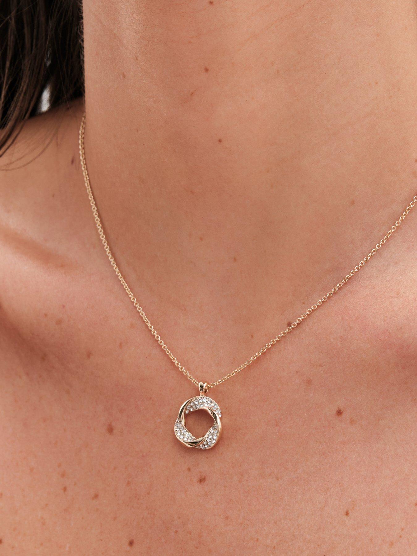 Image 5 of 5 of Jon Richard Gold Plated and Crystal Open Knot Set - Gift Box