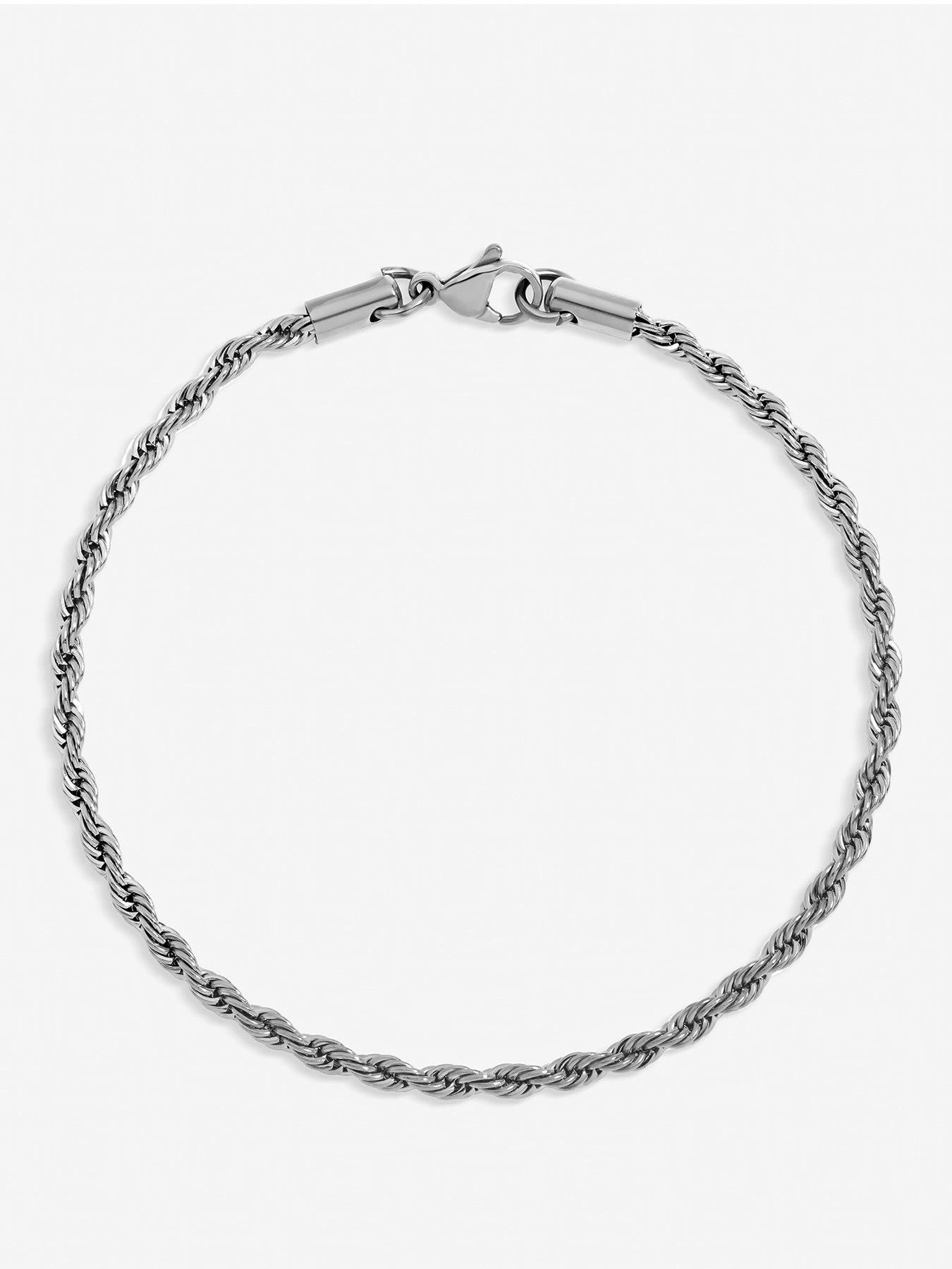 Image 1 of 4 of Inicio Men's Steel Waterproof Twist Rope Bracelet - Gift Pouch