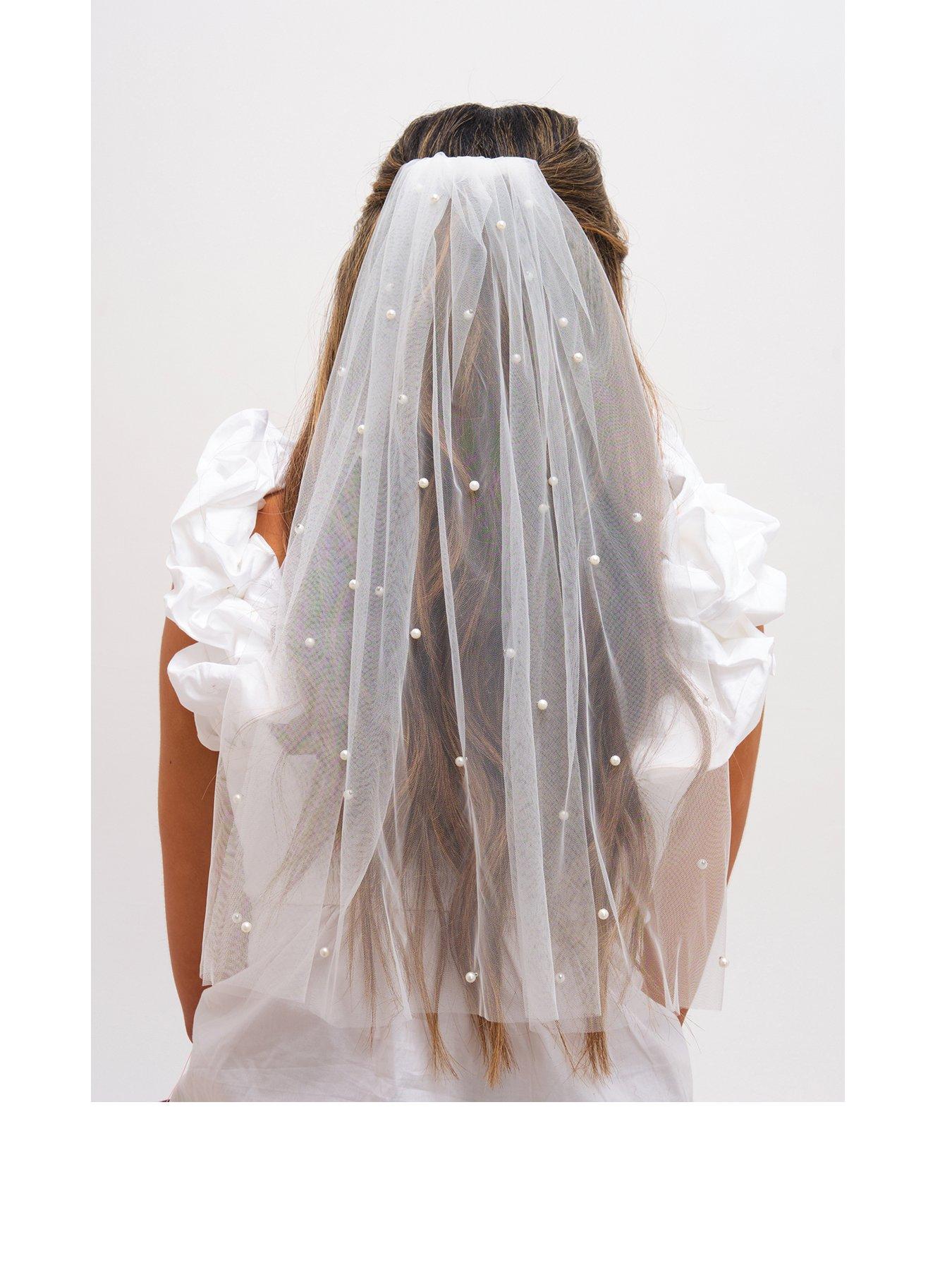 Image 1 of 2 of Jon Richard Short Pearl Veil