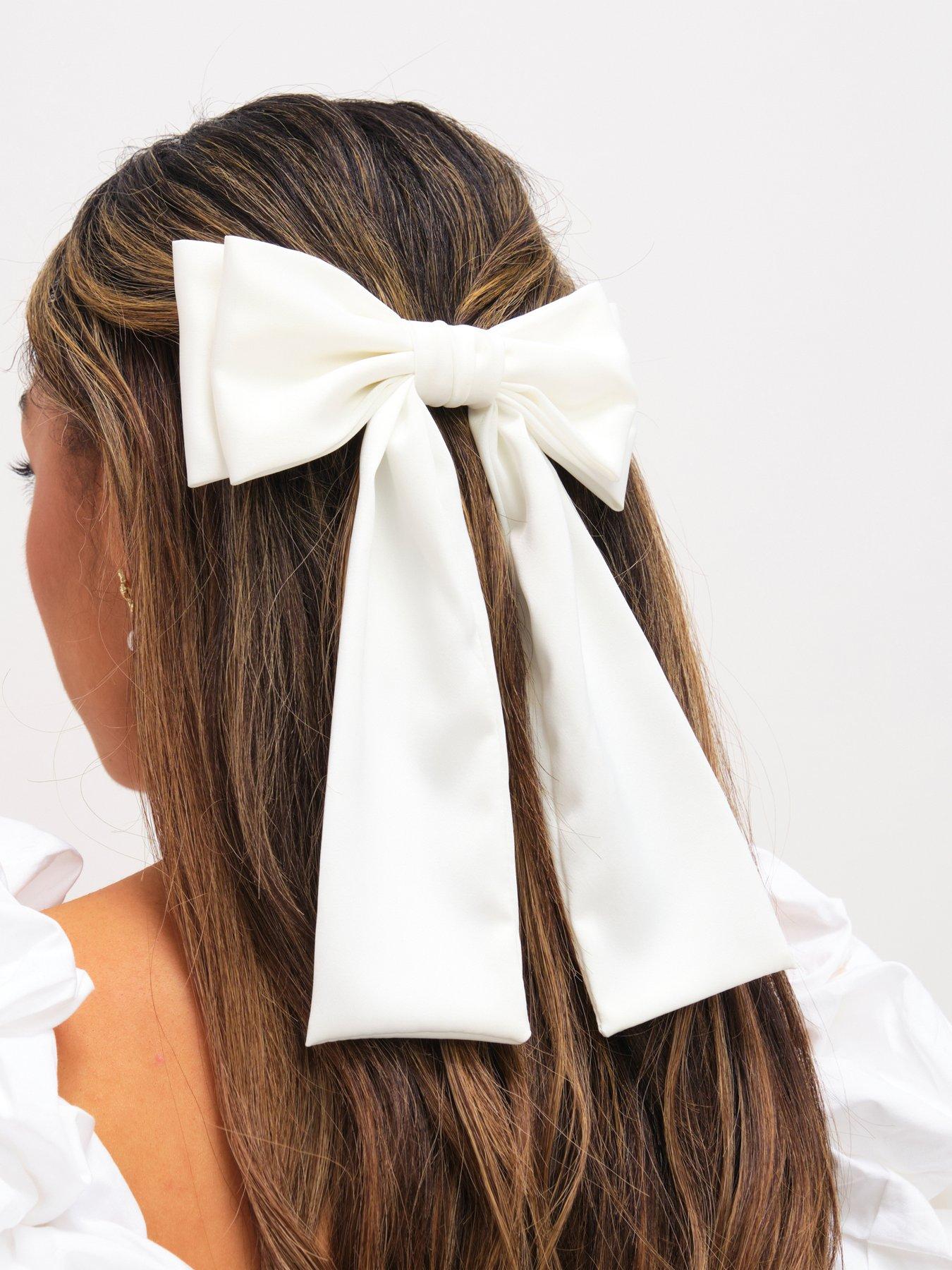 Image 2 of 3 of Jon Richard Bridal Ivory Satin Bow