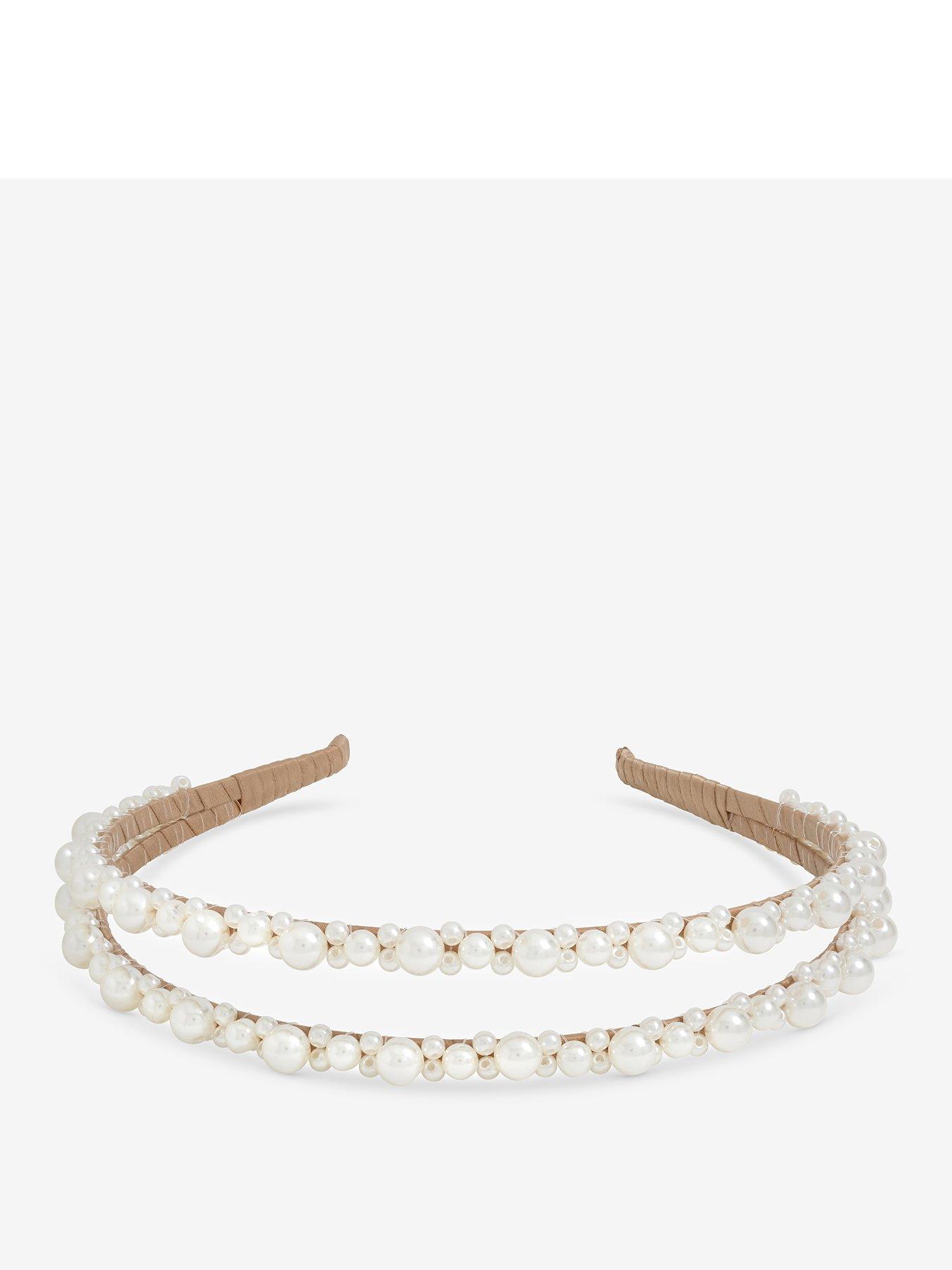 Image 1 of 3 of Jon Richard PEARL DOUBLE ROW HEADBAND