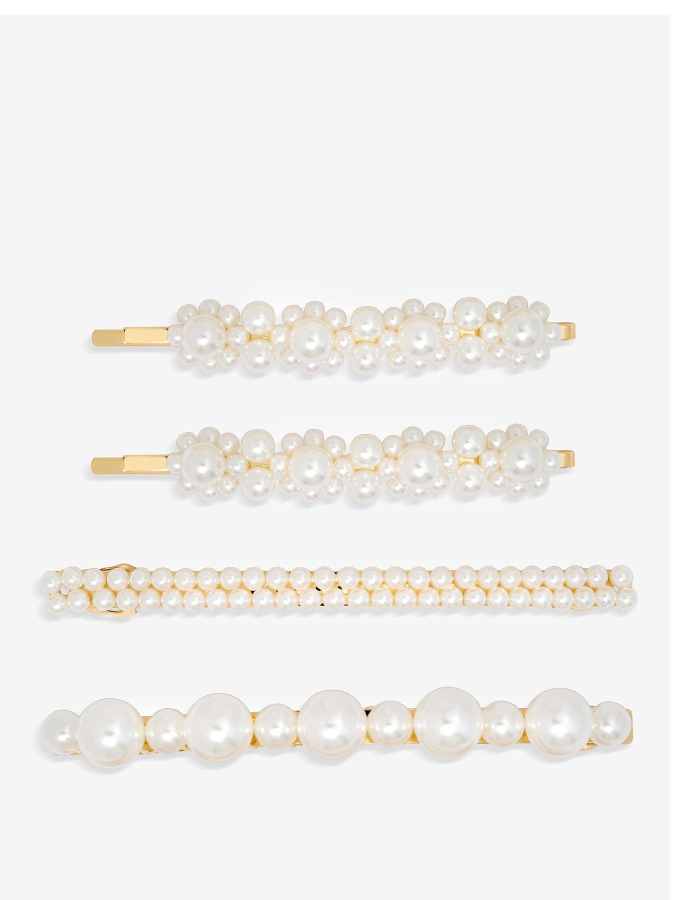 Image 1 of 1 of Jon Richard Gold Plated Mixed Pearl Slides - Multipack