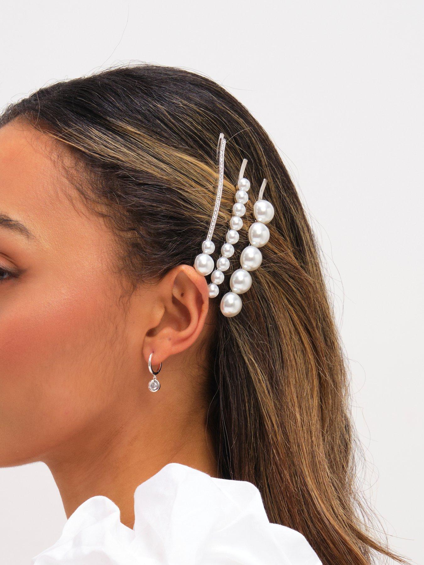 Image 3 of 3 of Jon Richard Silver Plated Mixed Pearl Slides - Multipack
