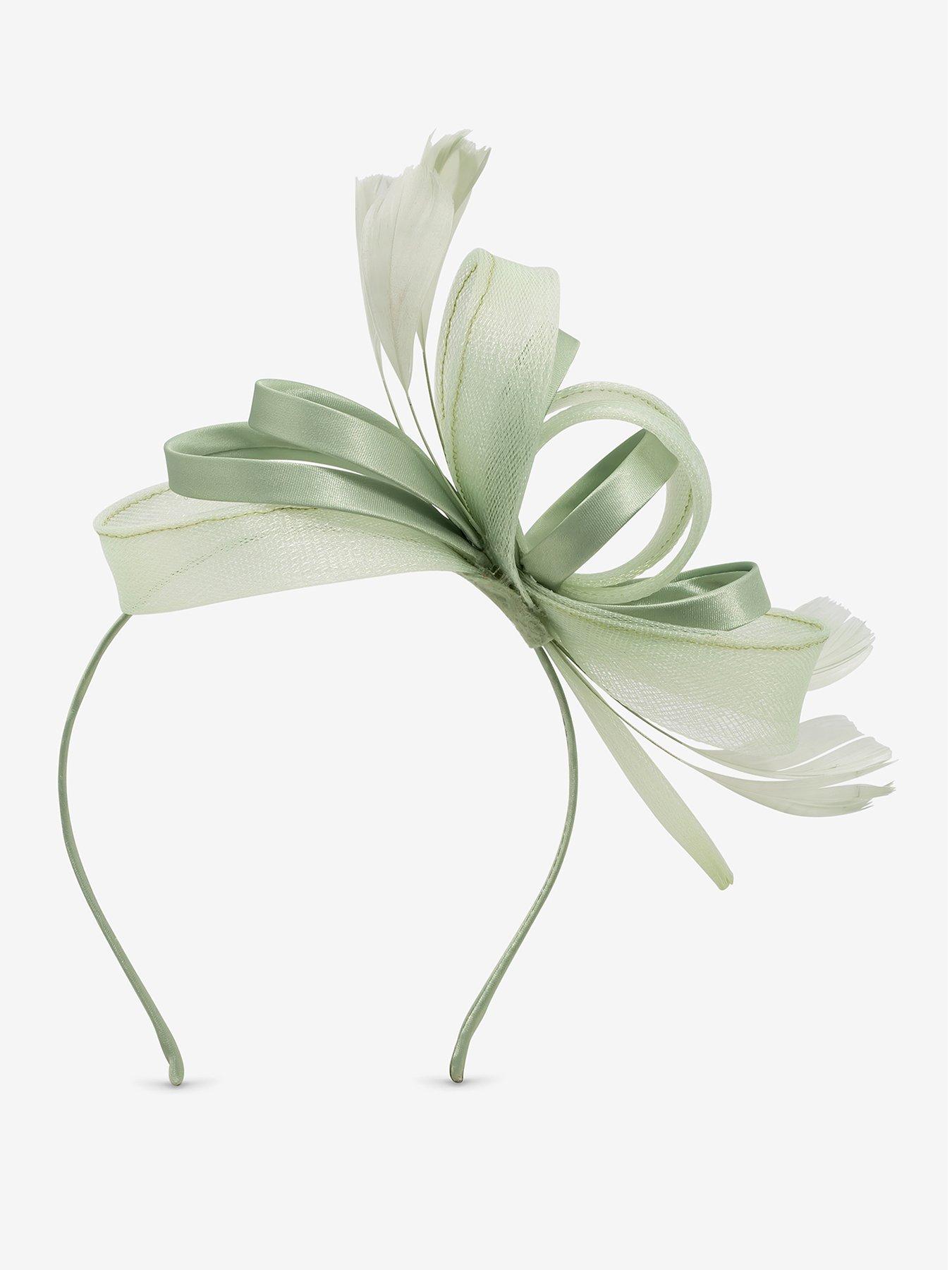 Jon Richard Meduim Sage Green Fascinator Headband
