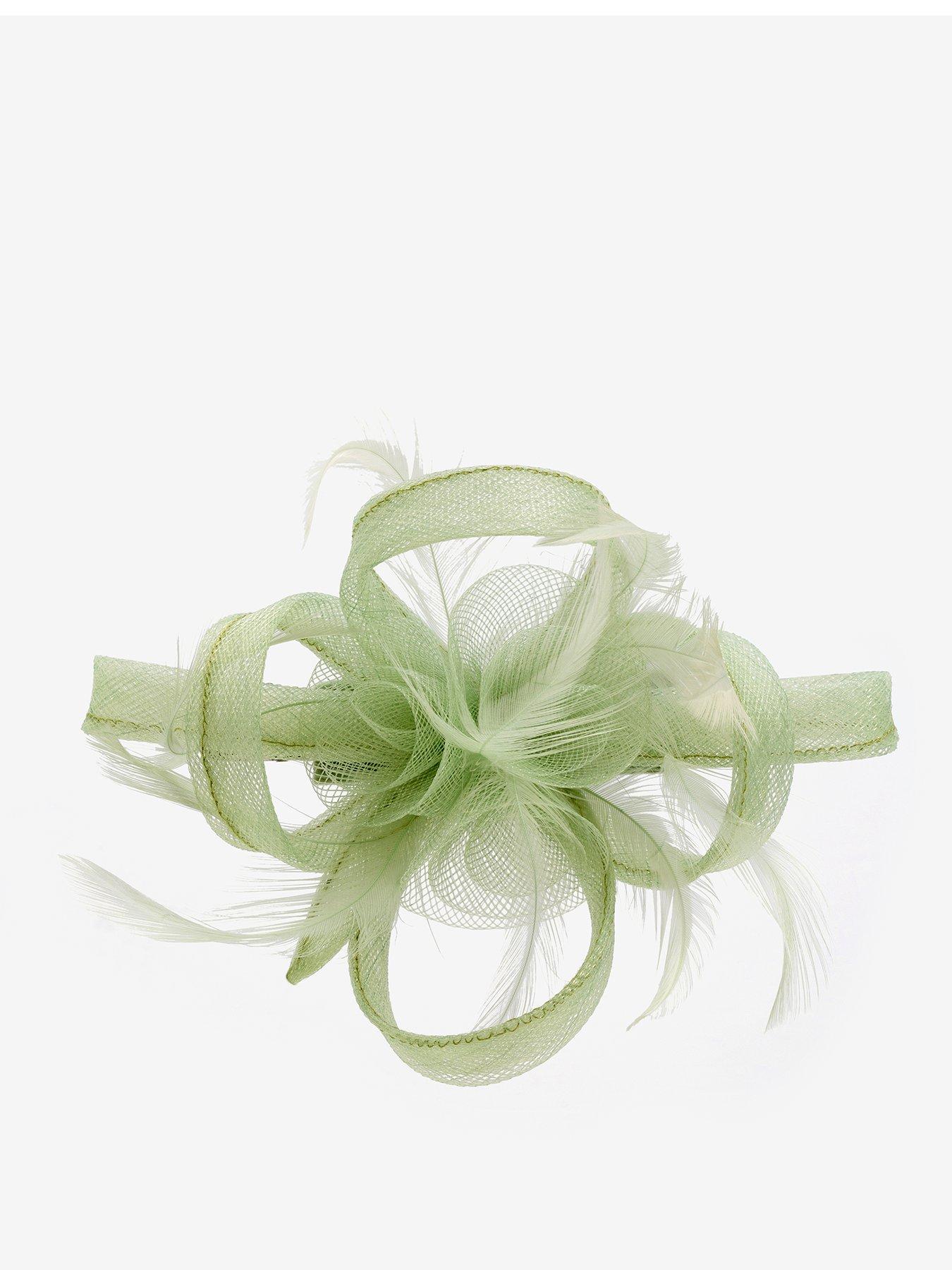 Jon Richard Small Sage Green Clip Fascinator