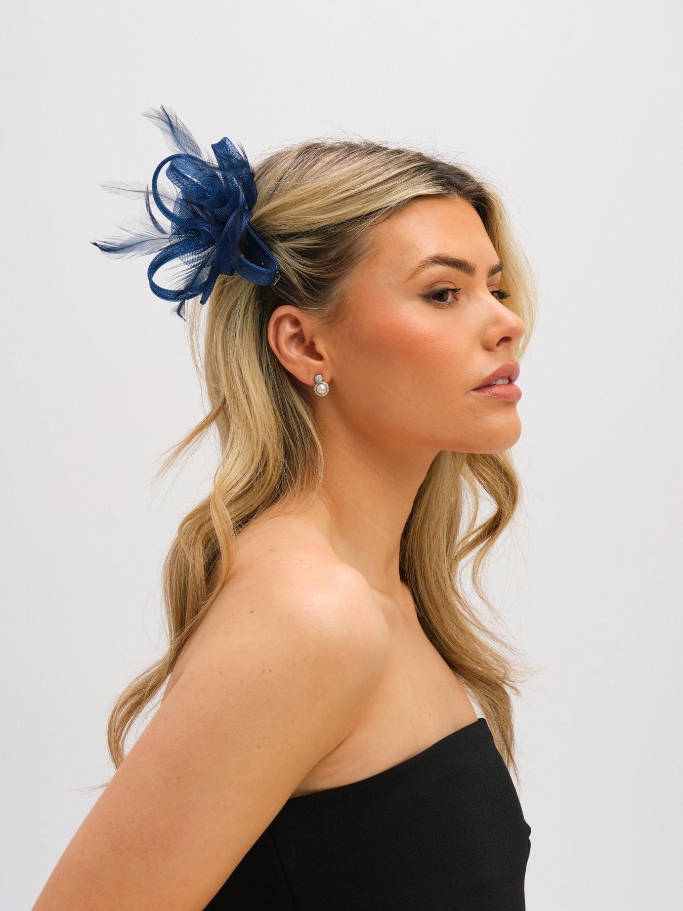Image 2 of 3 of Jon Richard Navy Small Clip Fascinator