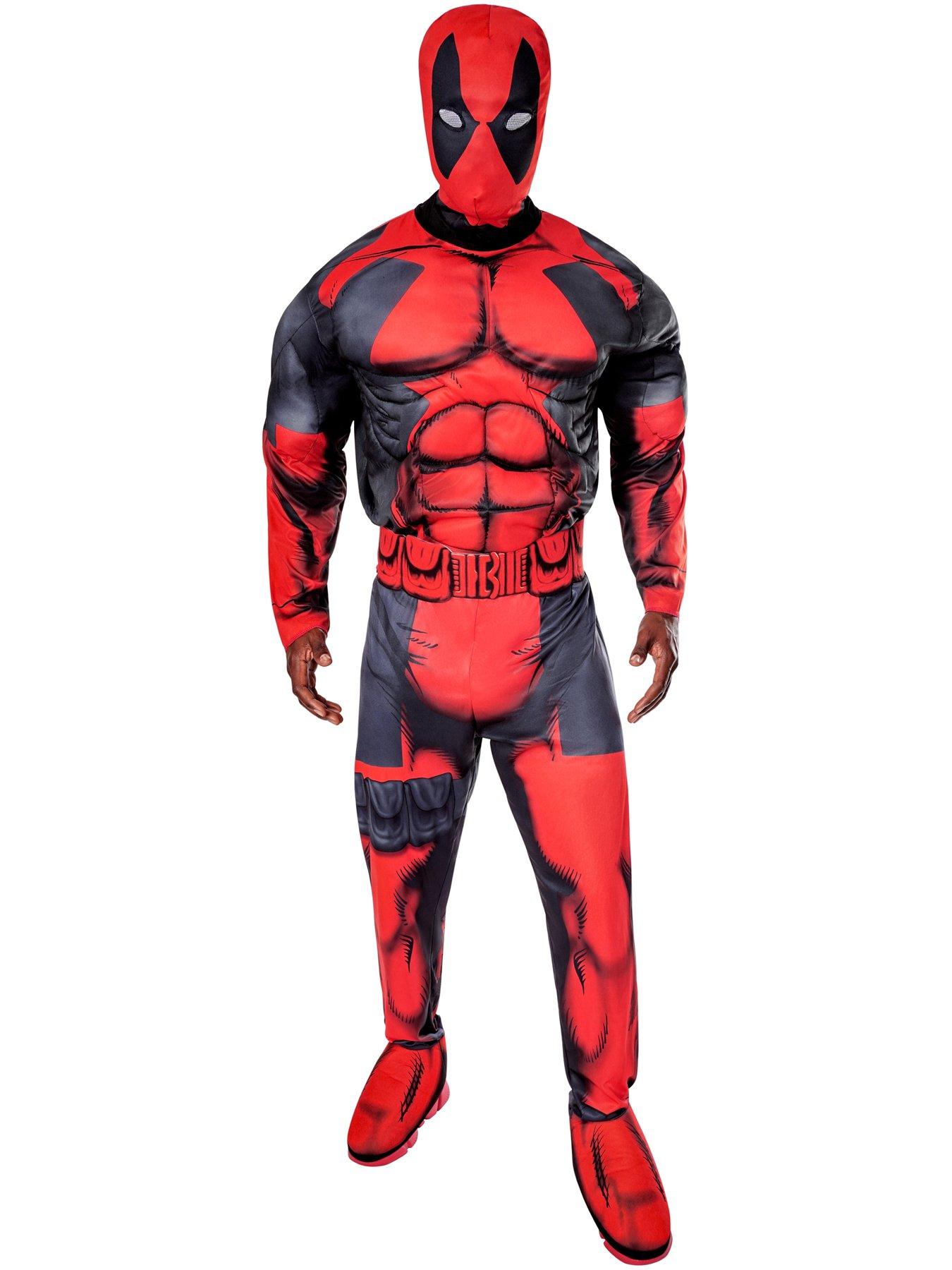 Image 1 of 5 of Deluxe Fiber Filled Deadpool Adult Costume