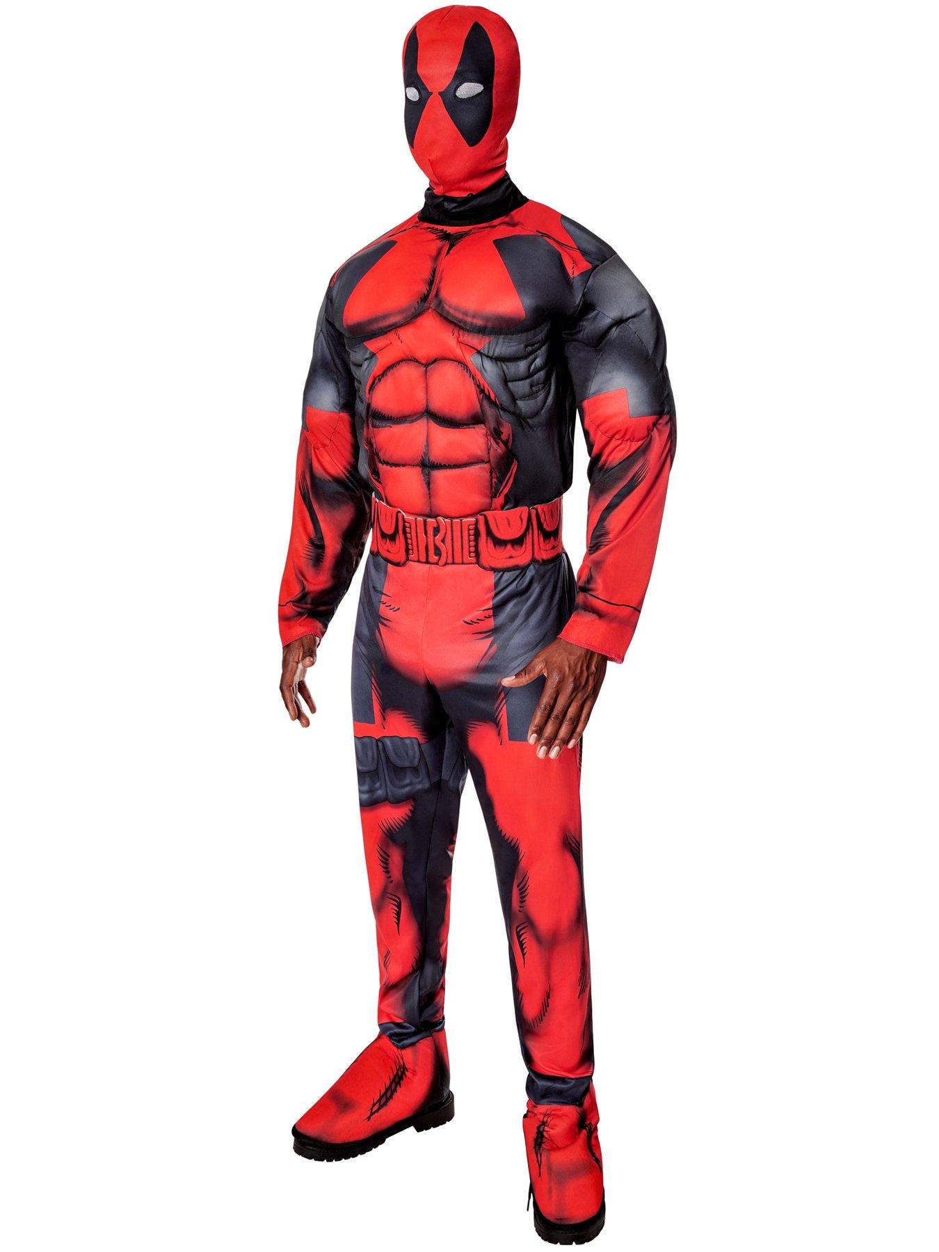 Image 4 of 5 of Deluxe Fiber Filled Deadpool Adult Costume