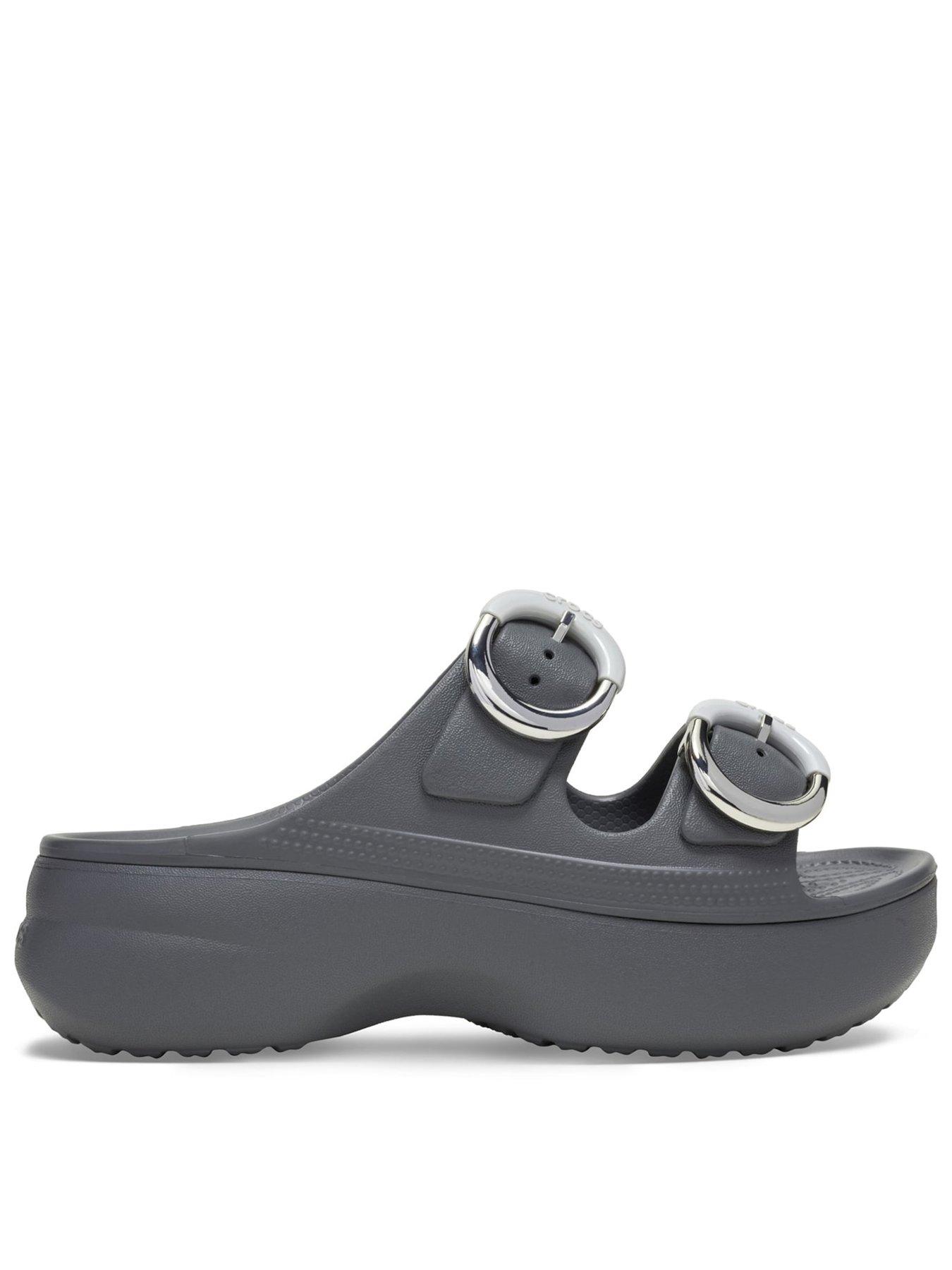  image of crocs-saturday-platform-buckle-carbon