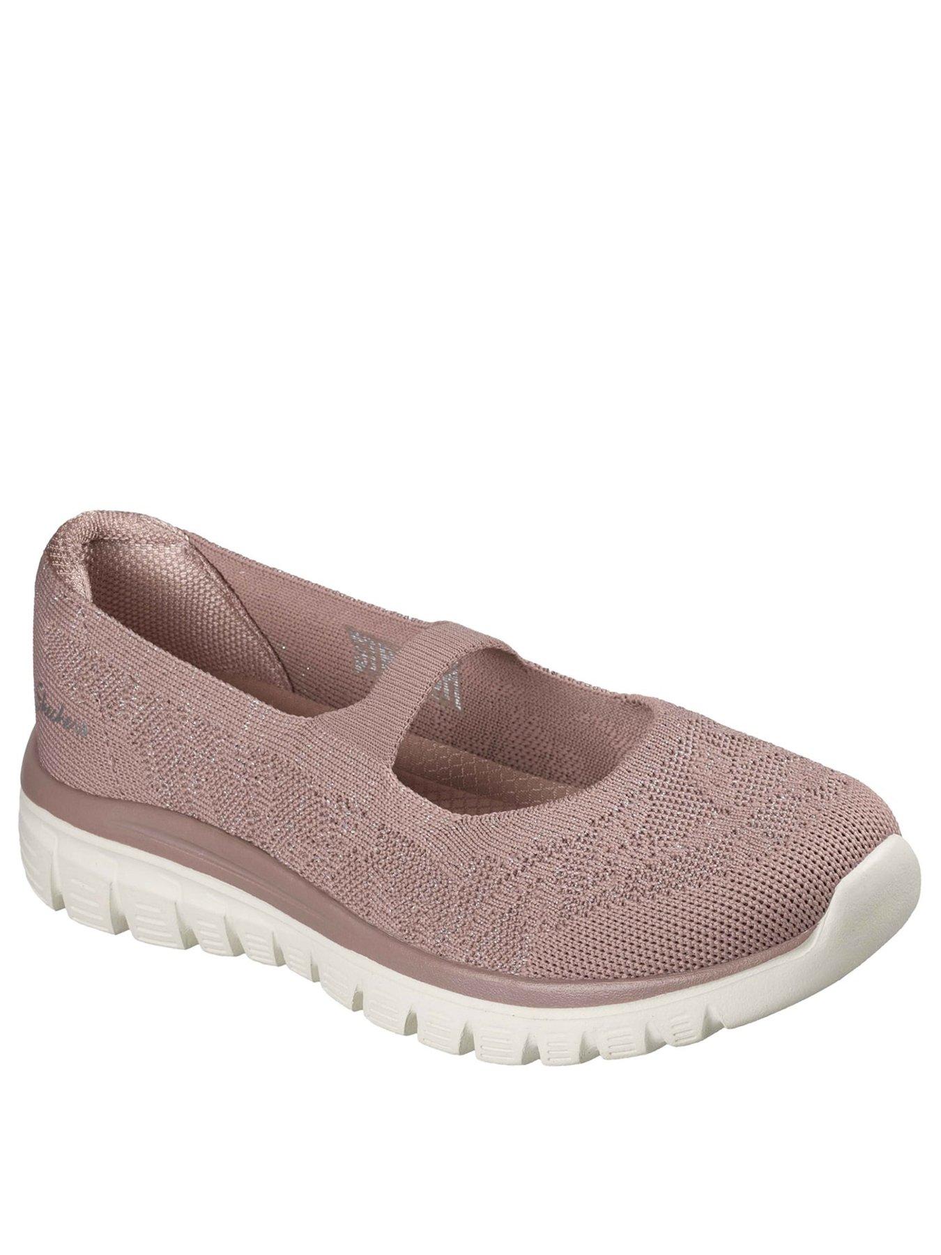  image of skechers-graceful-ballet-flat-trainers--pink