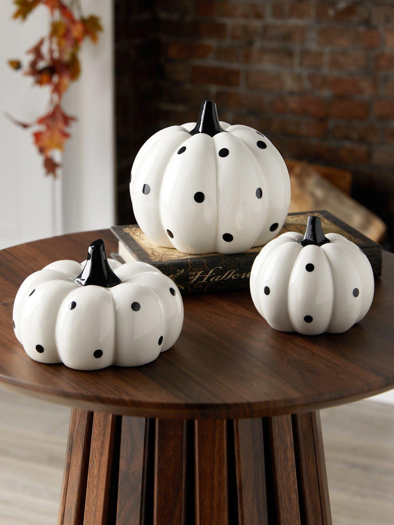 The Very Collection Set 3 Ceramic Pumpkin Autumn/Halloween Decorations
