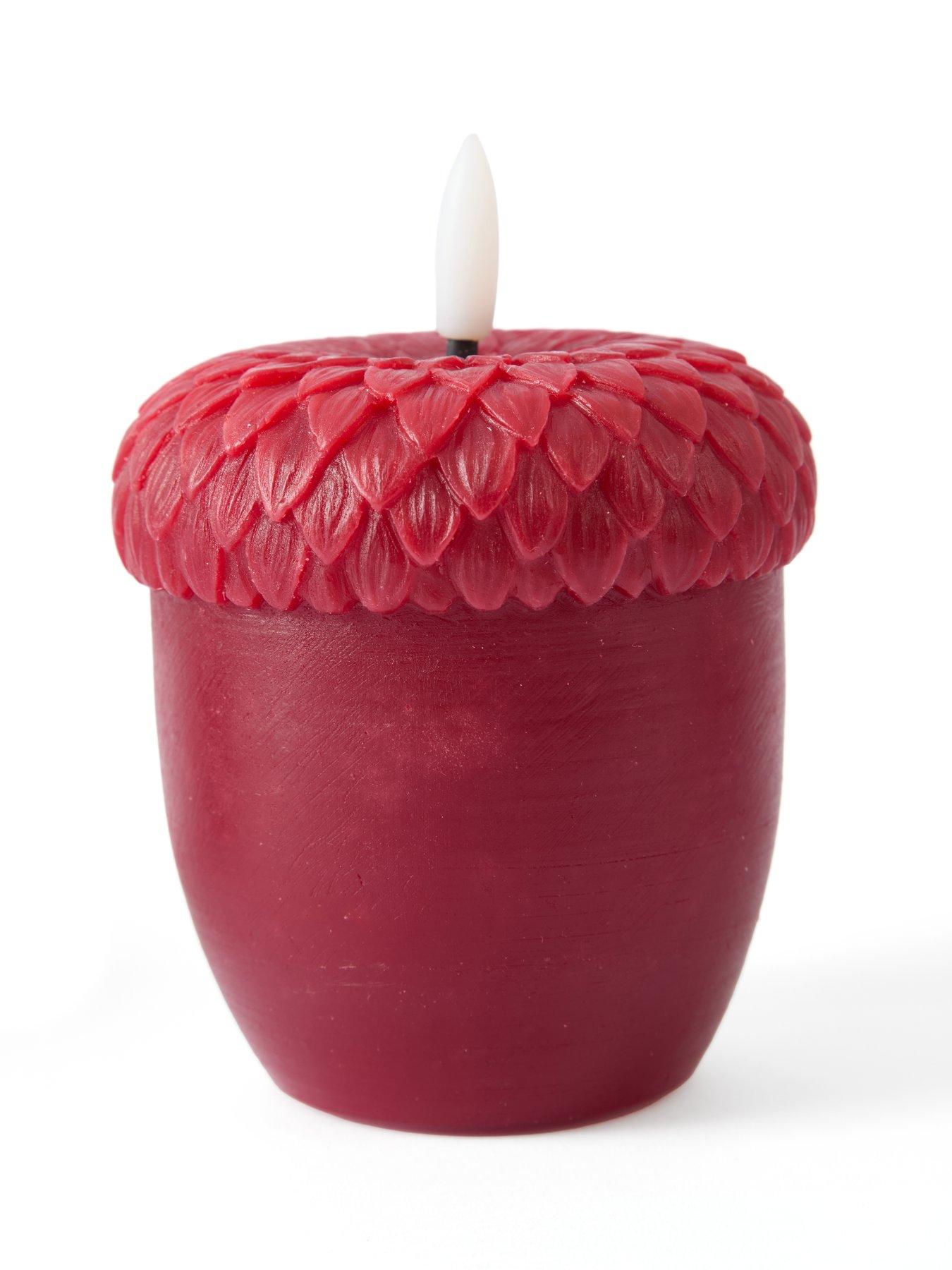 Image 6 of 6 of The Very Collection Set Of 3 Acorn LED Candle Light Autumn Decorations