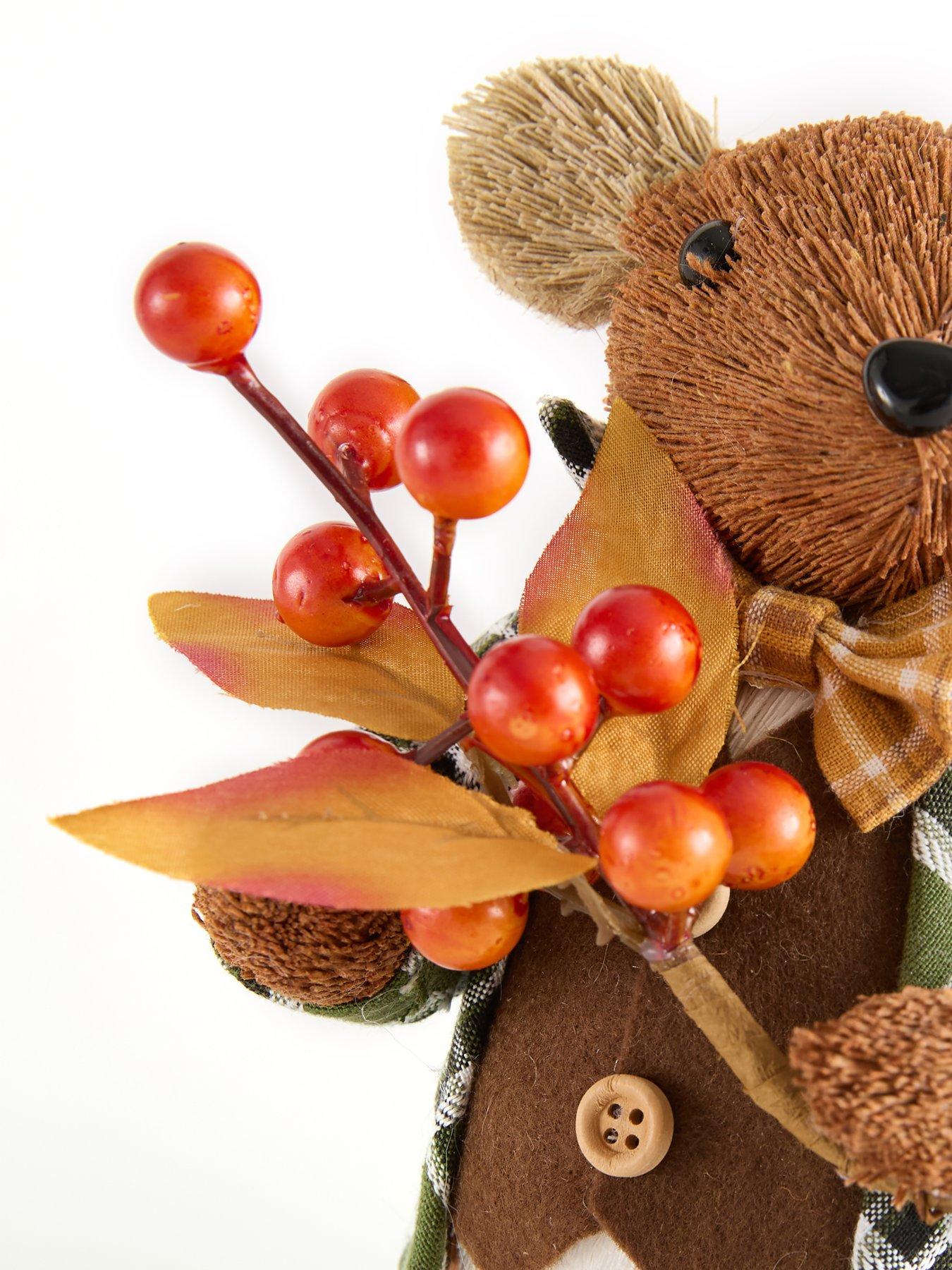 Image 6 of 7 of The Very Collection Set of 2 Mouse Boy Girl Autumn D&eacute;cor