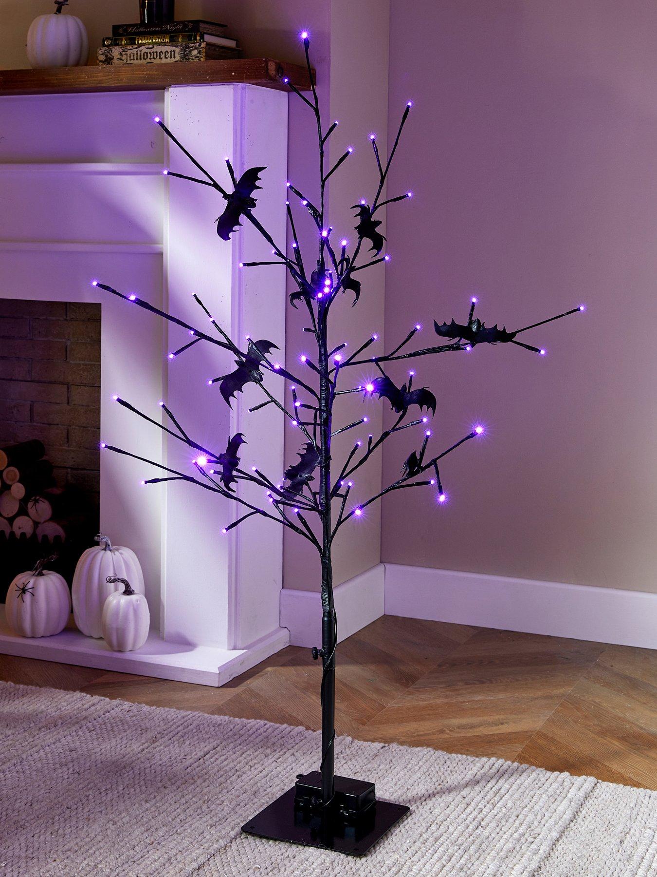 Image 1 of 6 of The Very Collection Pre Lit Bat Halloween&nbsp;Tree - 120cm