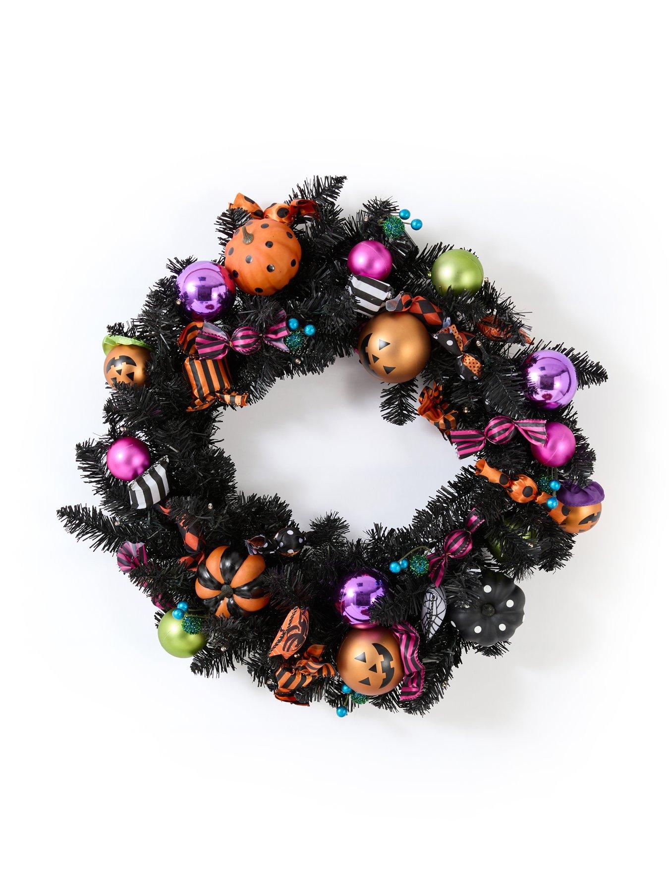 Image 2 of 7 of The Very Collection 60cm Multi Bauble Lit&nbsp;Halloween Wreath