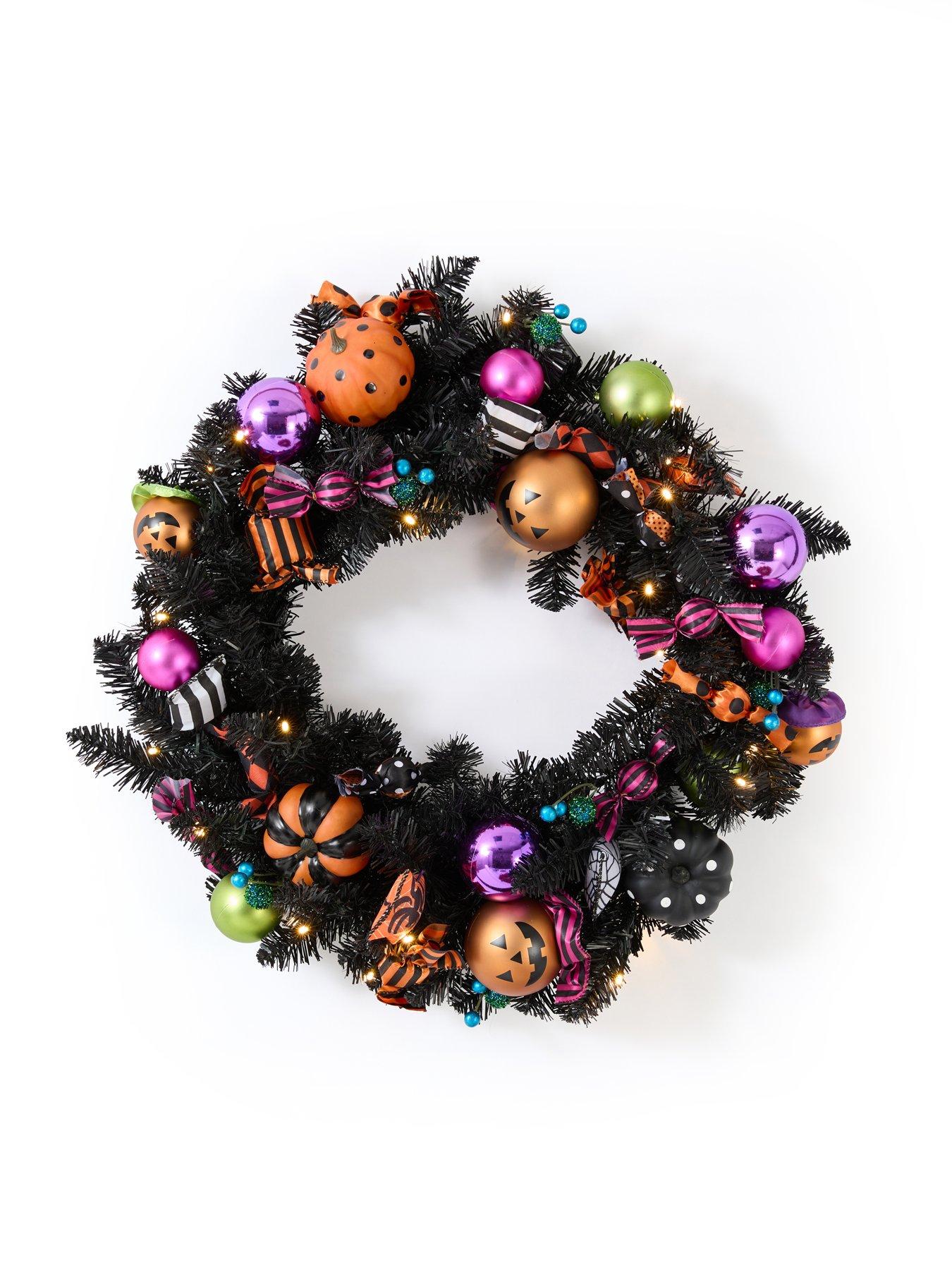 Image 3 of 7 of The Very Collection 60cm Multi Bauble Lit&nbsp;Halloween Wreath