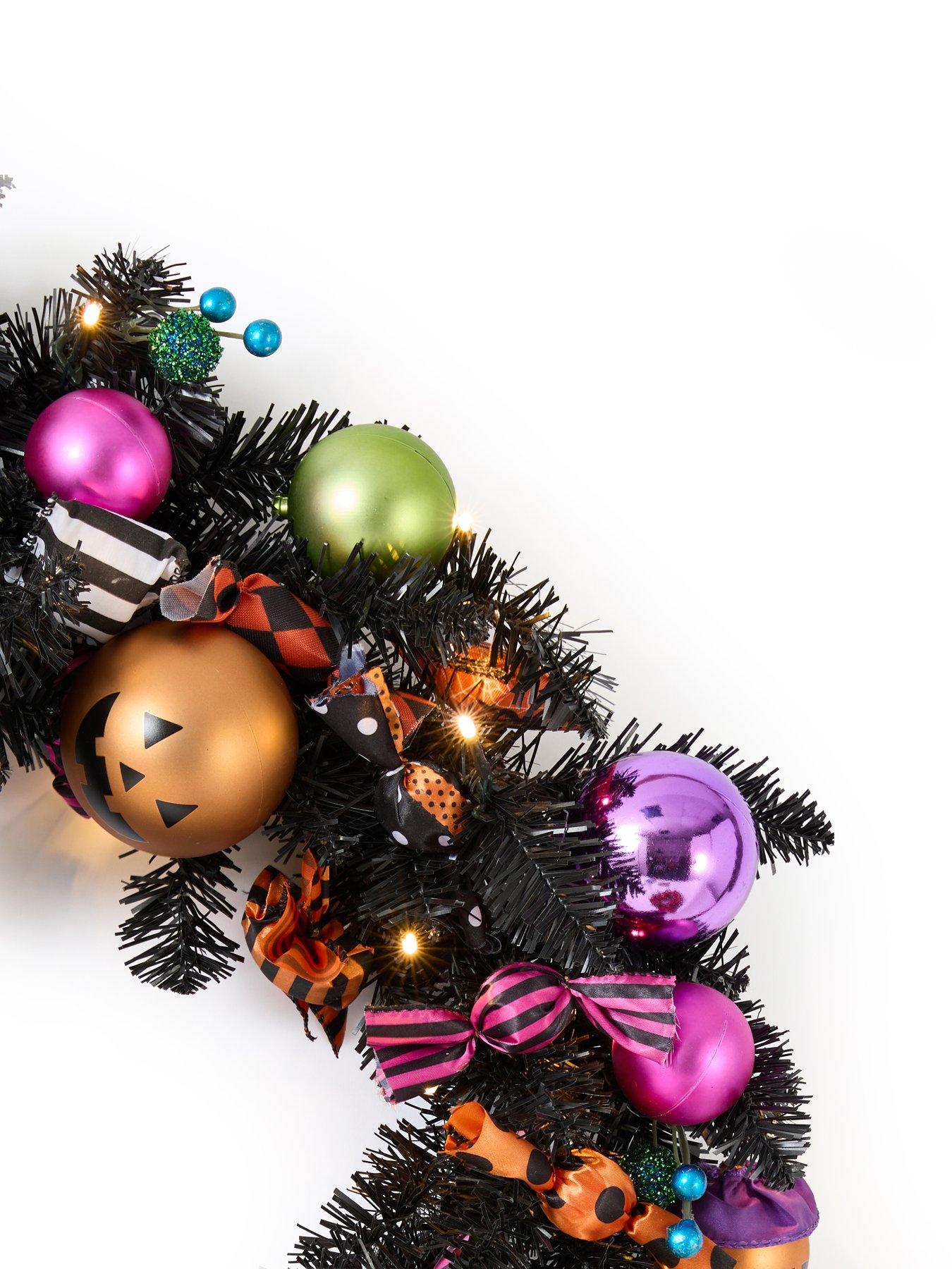 Image 5 of 7 of The Very Collection 60cm Multi Bauble Lit&nbsp;Halloween Wreath