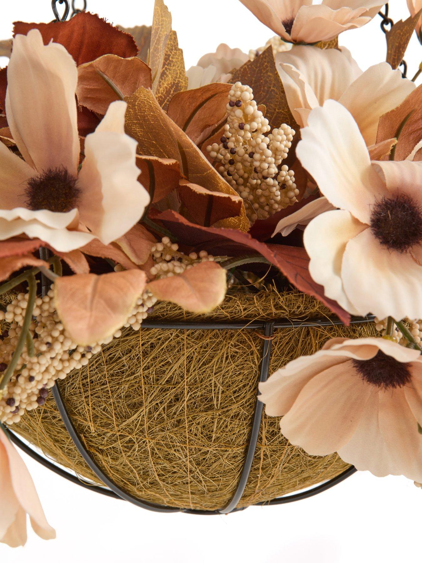 Image 6 of 7 of The Very Collection Natural Florals Hanging Basket Autumn Decoration