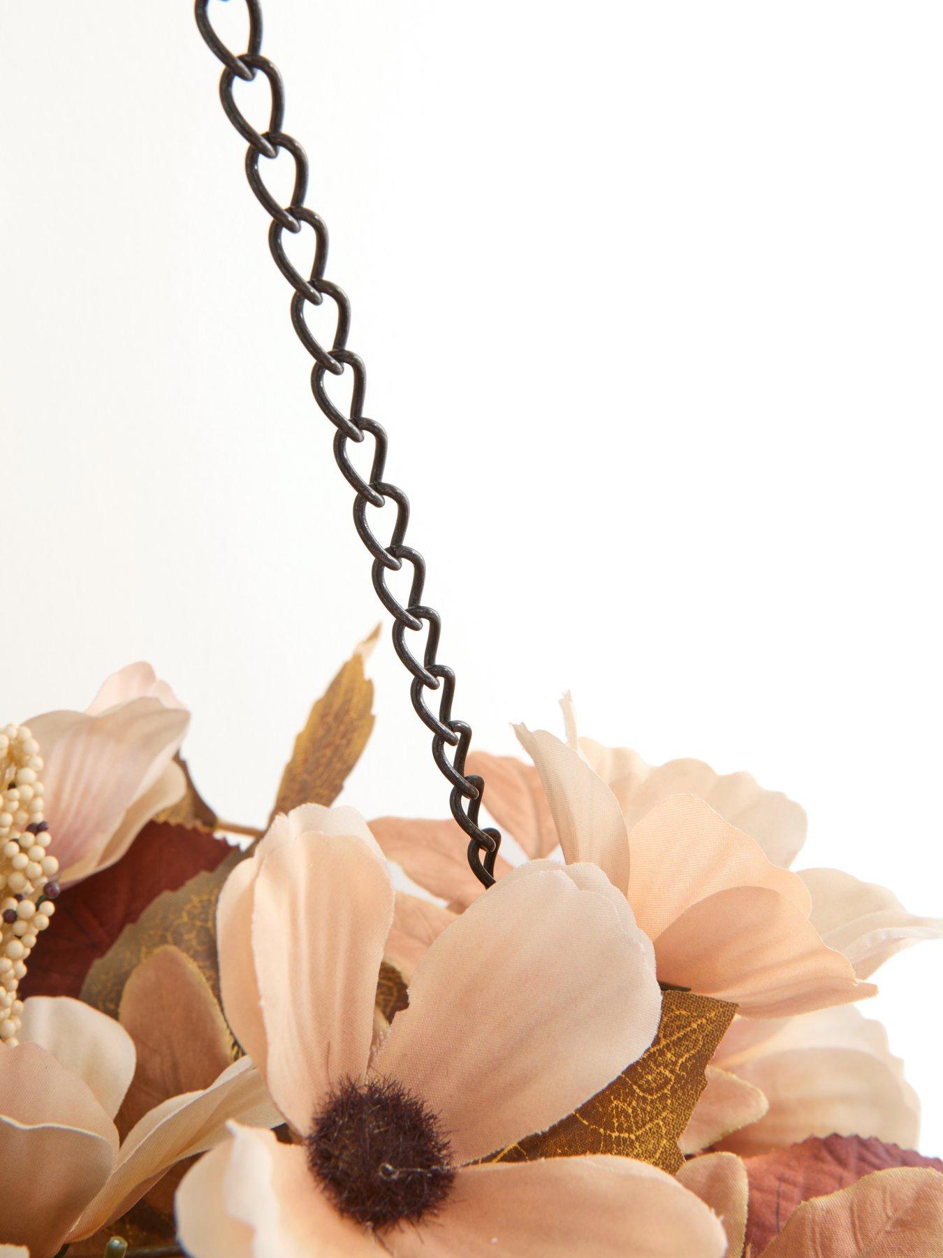 Image 7 of 7 of The Very Collection Natural Florals Hanging Basket Autumn Decoration