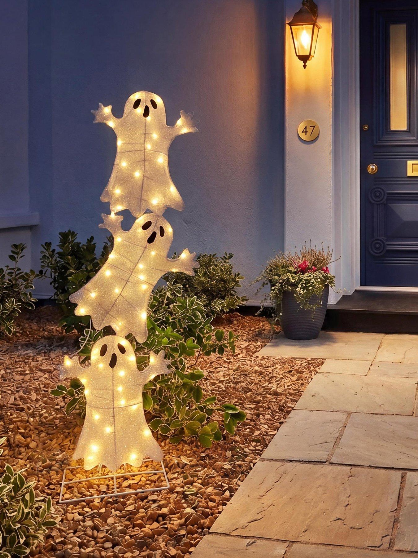 The Very Collection 95cm Stacked Ghosts Light Outdoor Halloween Decoration